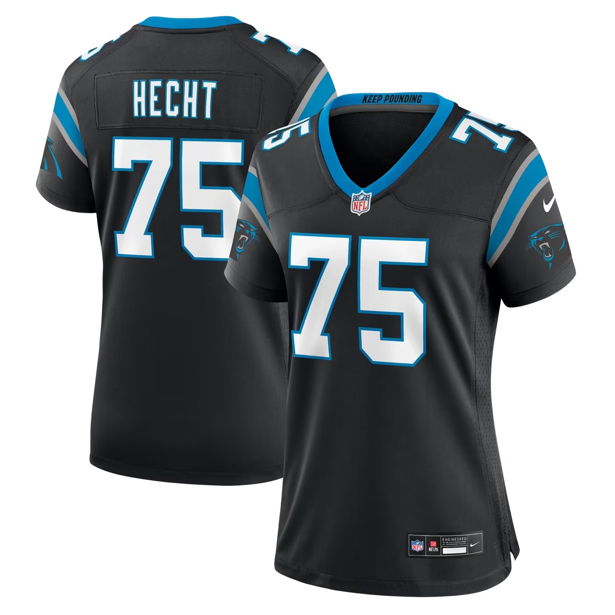 Hunk Wear - Sam Hecht Carolina Panthers Nike Women's Team Game Jersey - Black