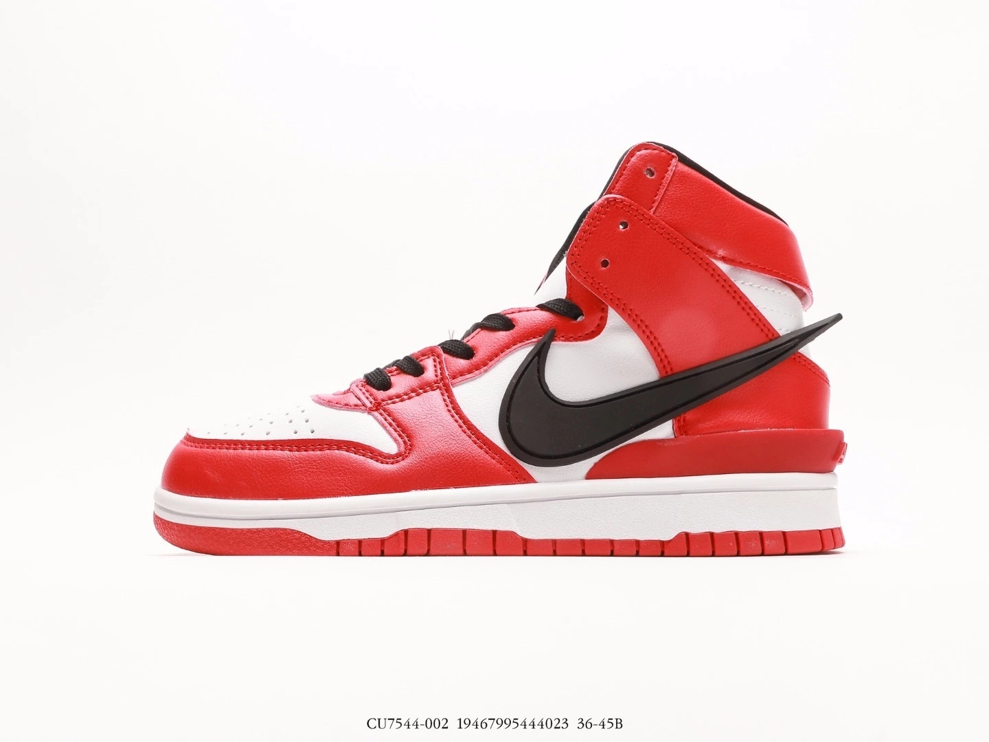 Nike High Top Sneakers White Red Black Swoosh CU7544-002