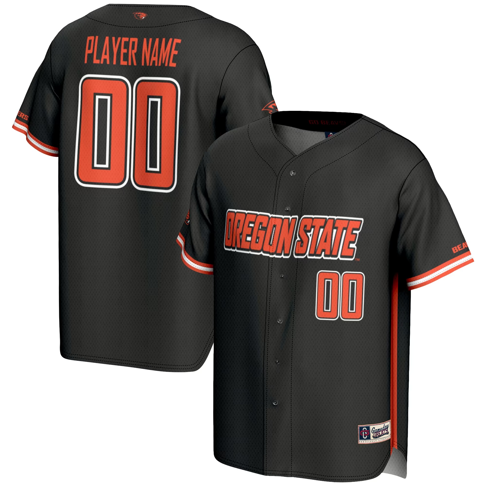 Hunk Wear - Oregon State Beavers GameDay Greats Youth NIL Pick-A-Player Lightweight Baseball Jersey - Black