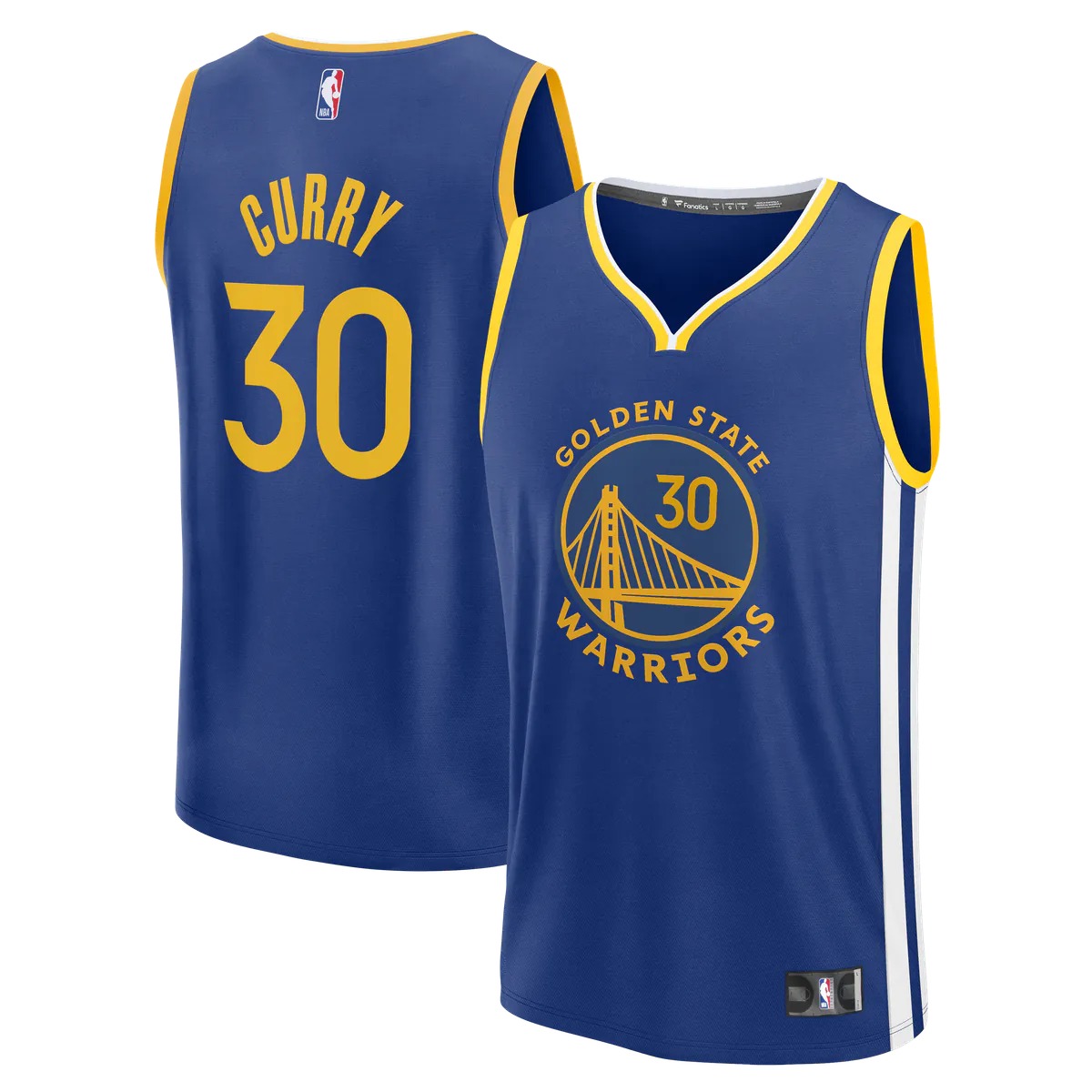 Hunk Wear - Stephen Curry Golden State Warriors Fanatics Fast Break Replica Jersey - Icon Edition - Royal
