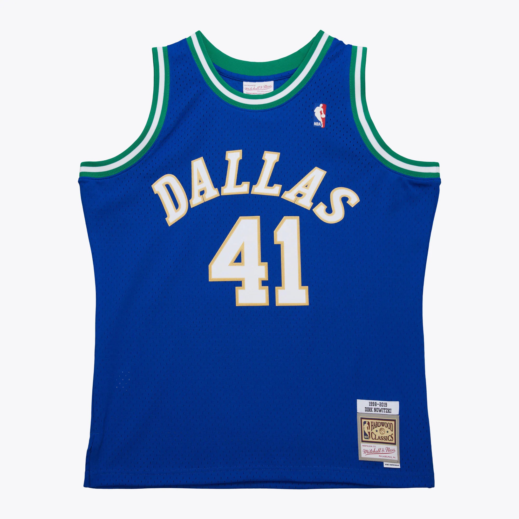 Hunk Wear - Dirk Nowitzki Dallas Mavericks 1998 Swingman Jersey - Royal