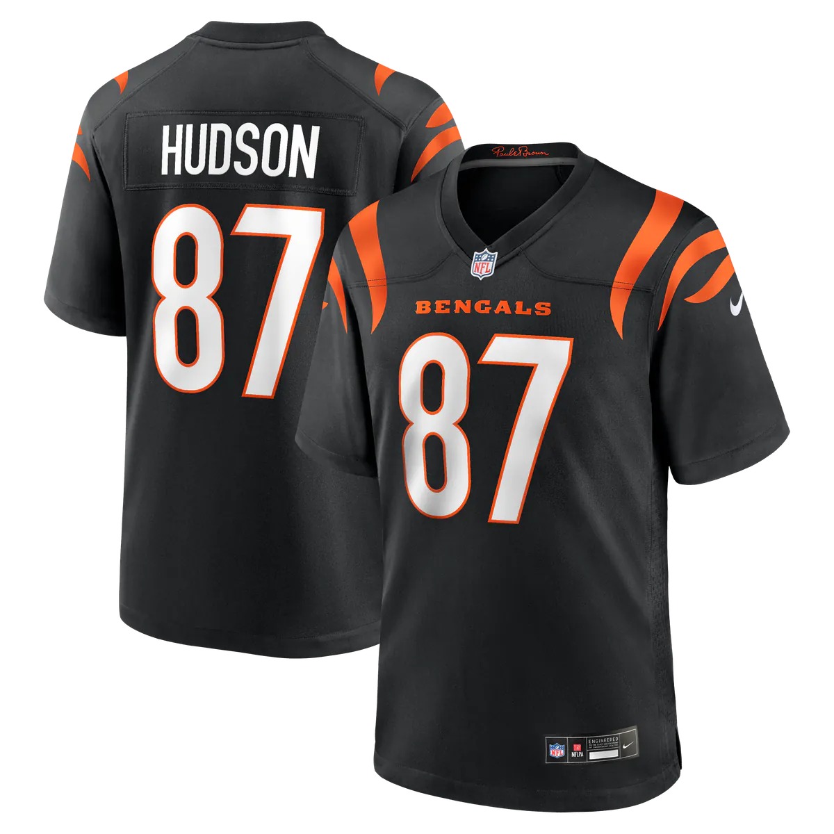 Hunk Wear - Tanner Hudson Cincinnati Bengals Nike Home Game Player Jersey - Black
