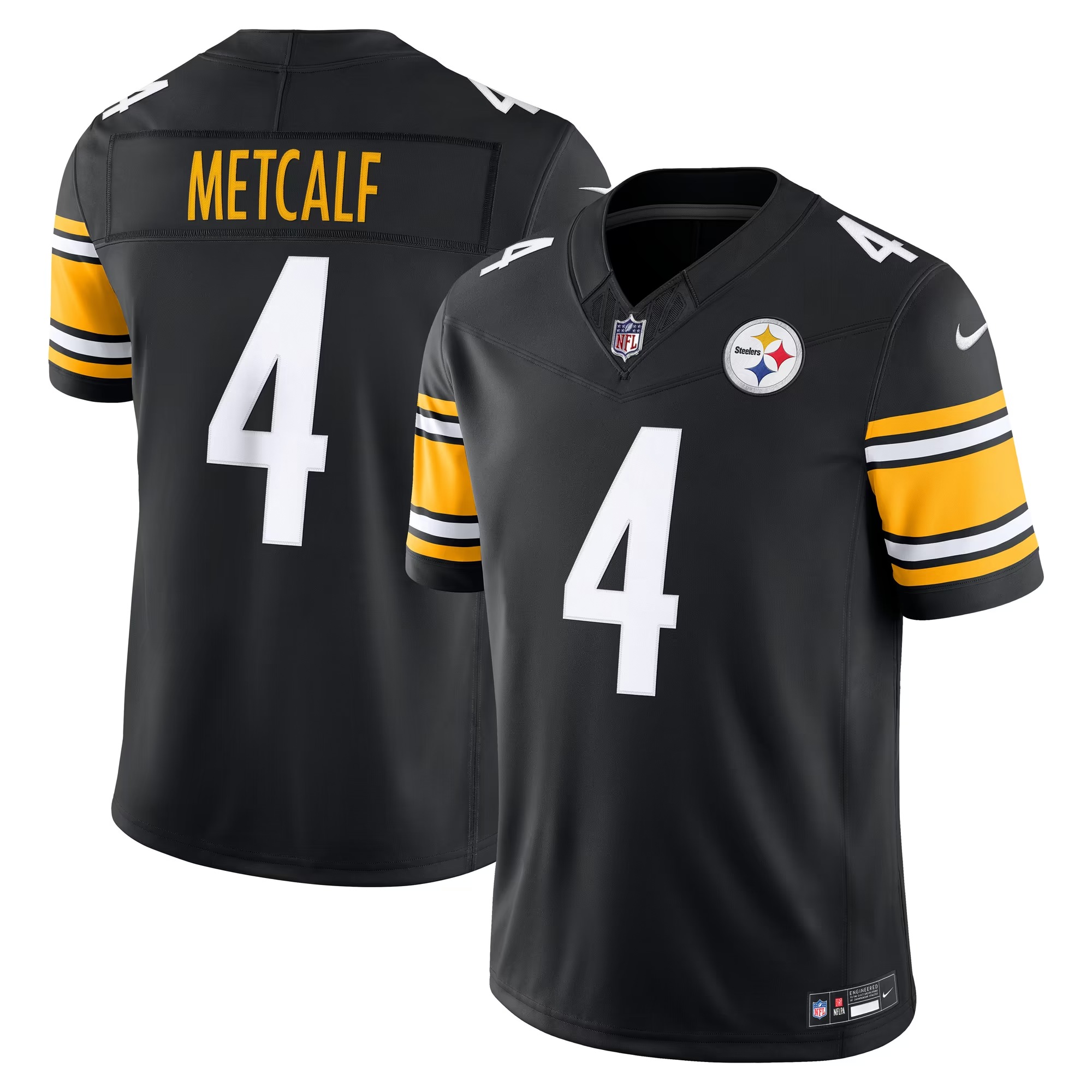 Hunk Wear - DK Metcalf Pittsburgh Steelers Nike Team Vapor F.U.S.E. Stitched Limited Jersey - Black