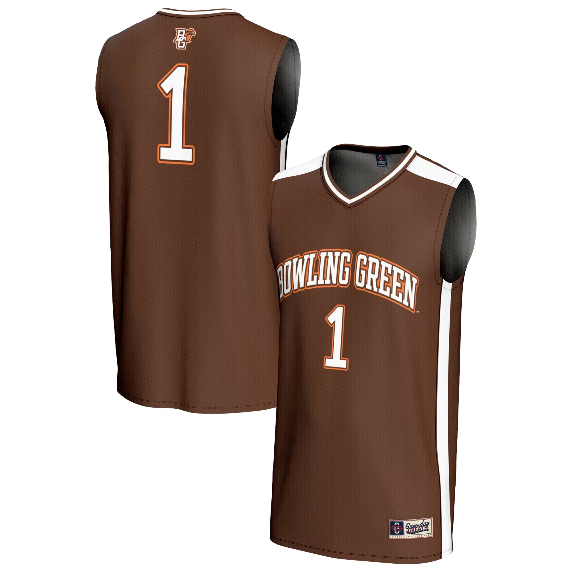 Hunk Wear - #1 Bowling Green St. Falcons GameDay Greats Youth Lightweight Basketball Fashion Jersey - Brown