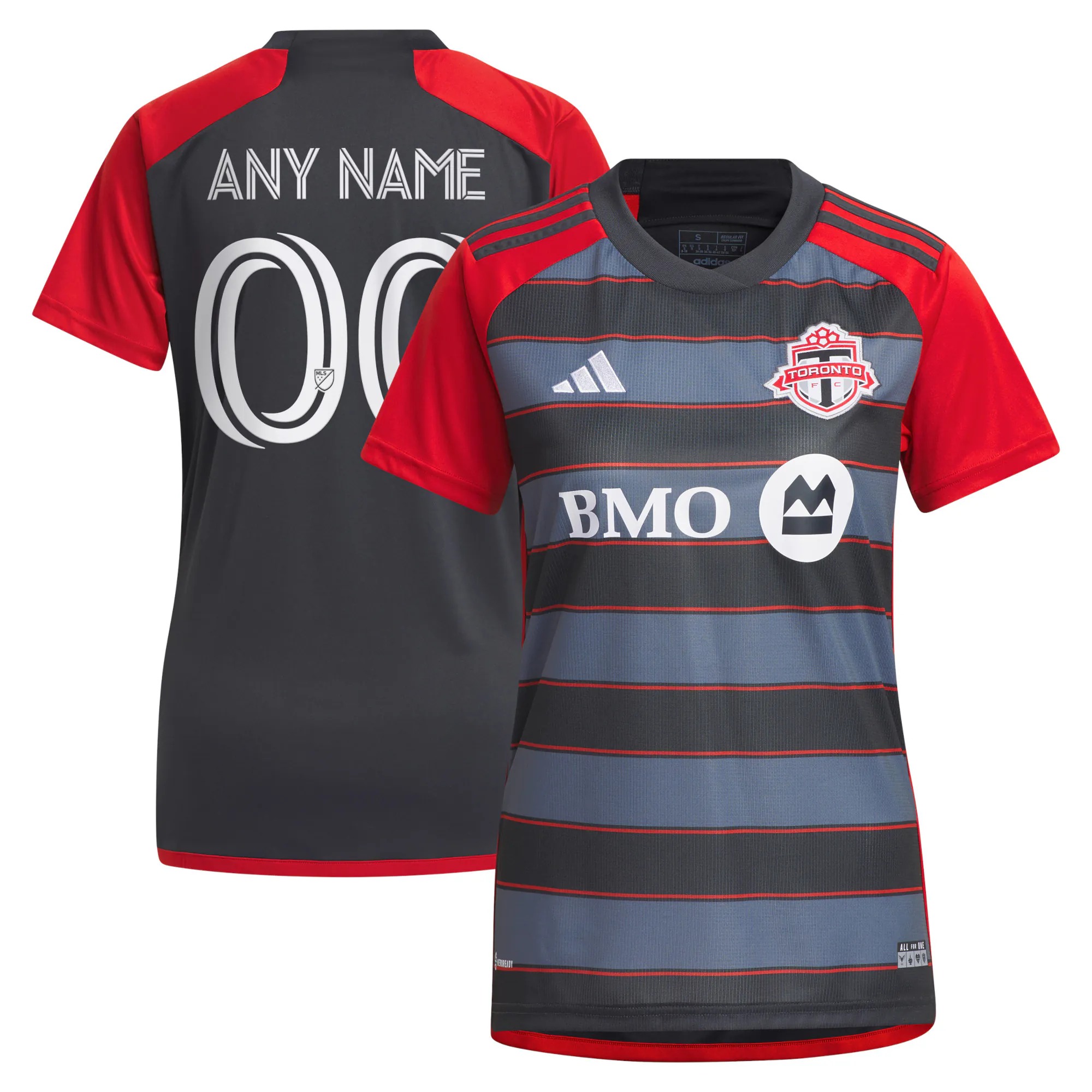 Hunk Wear - Toronto FC adidas Women's 2023 Club Kit Replica Custom Jersey - Gray
