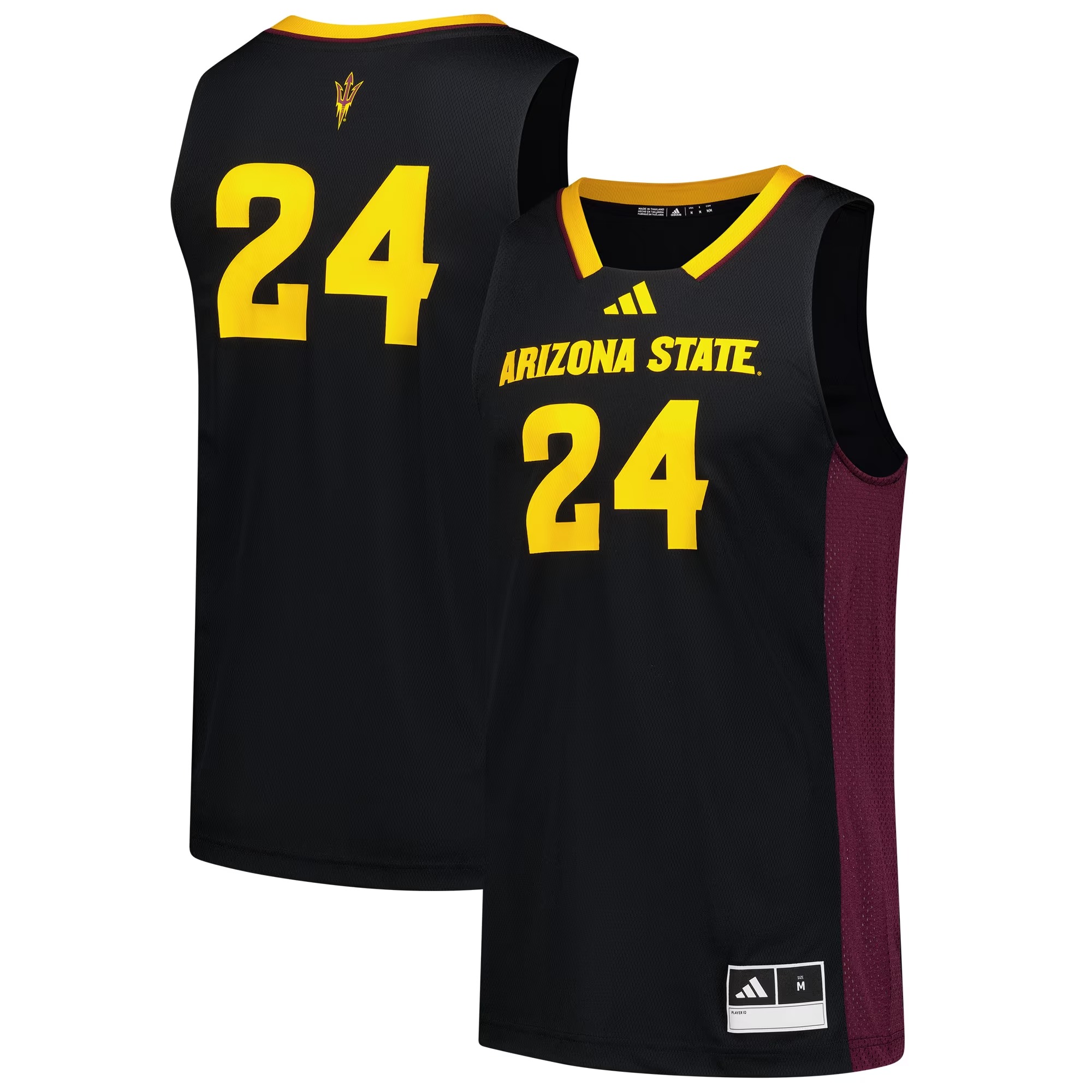 Hunk Wear - #24 Arizona State Sun Devils adidas Replica Swingman Jersey - Black