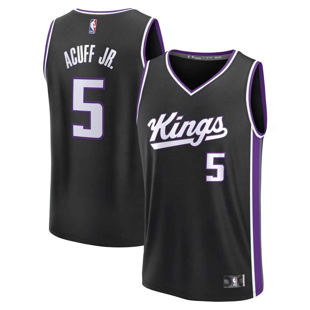 Hunk Wear - Darius Acuff Jr. Sacramento Kings Fanatics 2026 NBA Draft First Round Pick Fast Break Jersey - Icon Edition - Black