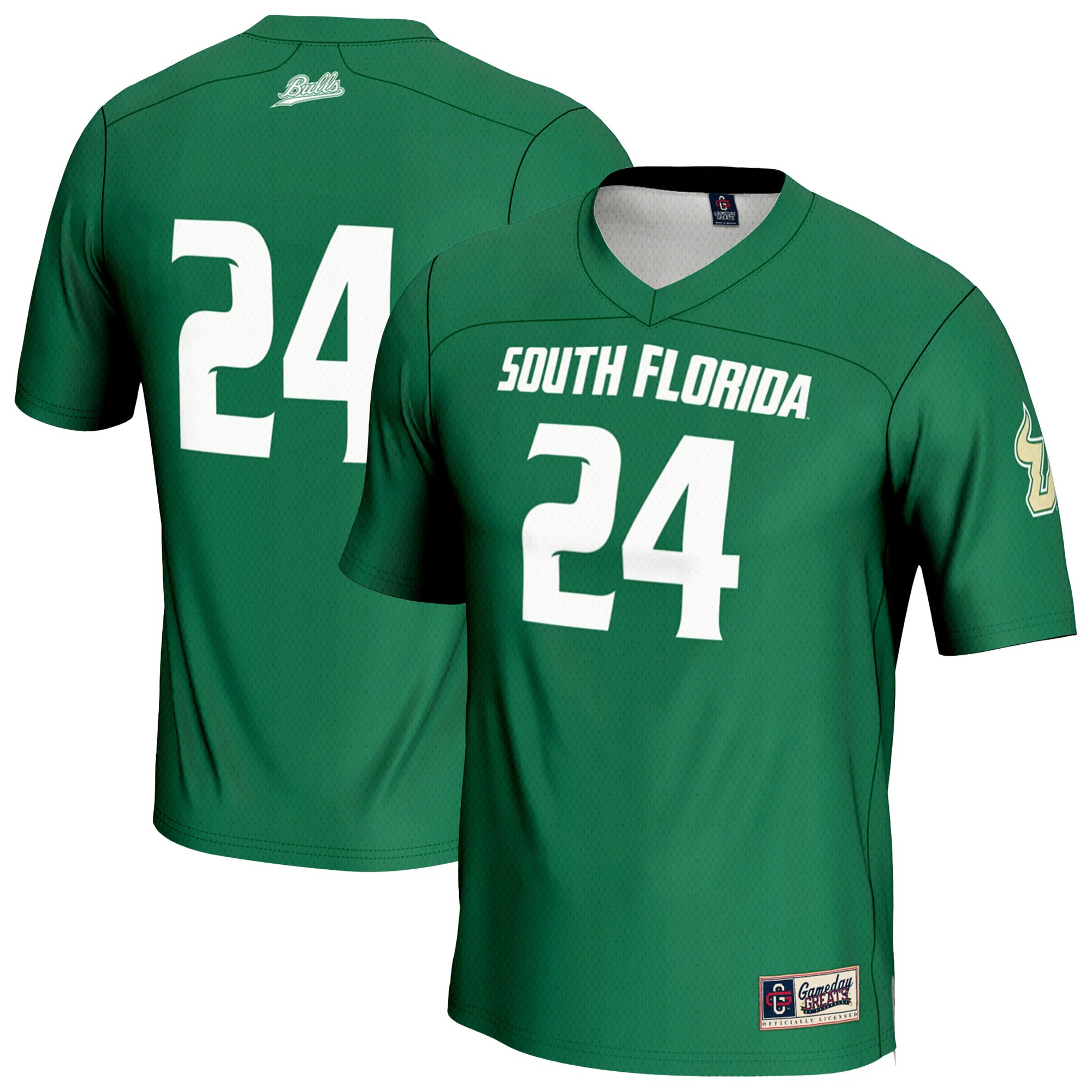 Hunk Wear - #24 South Florida Bulls GameDay Greats Youth Lightweight Lacrosse Jersey - Green