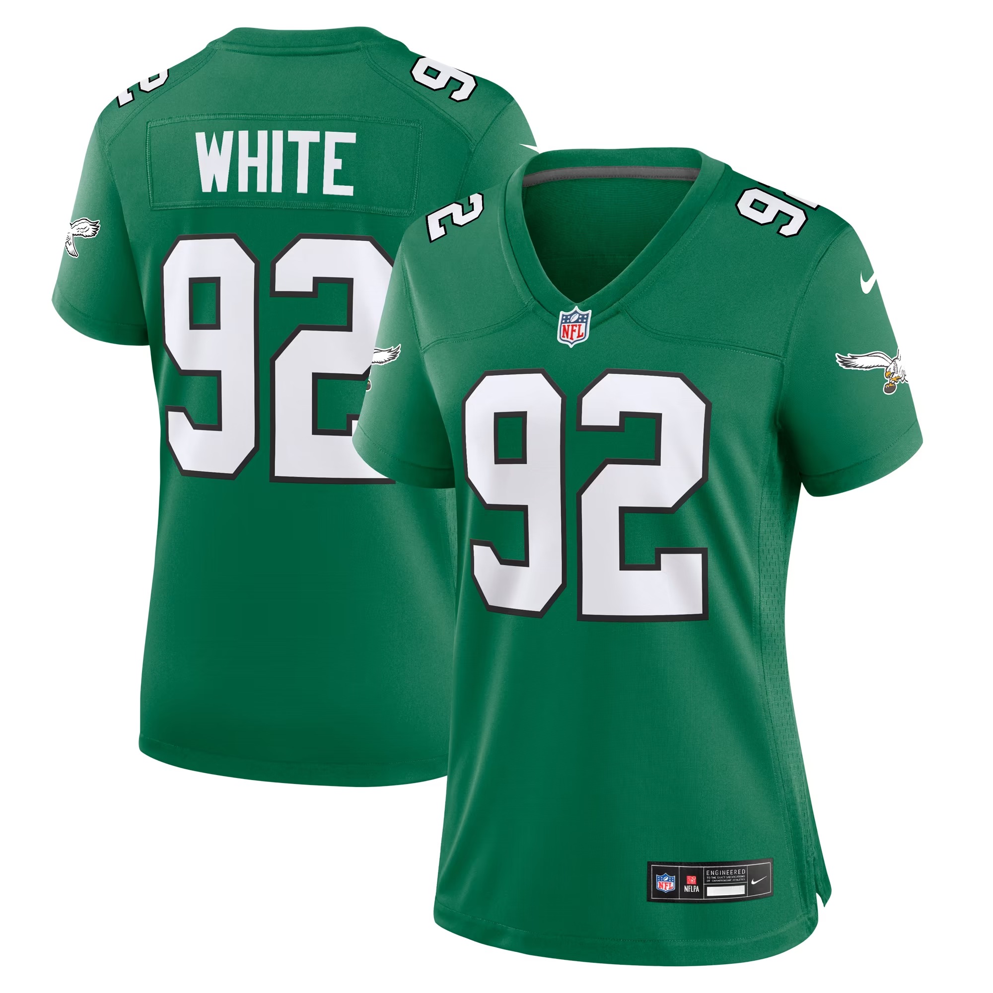 Hunk Wear - Reggie White Philadelphia Eagles Nike Women's Alternate Game Jersey - Kelly Green