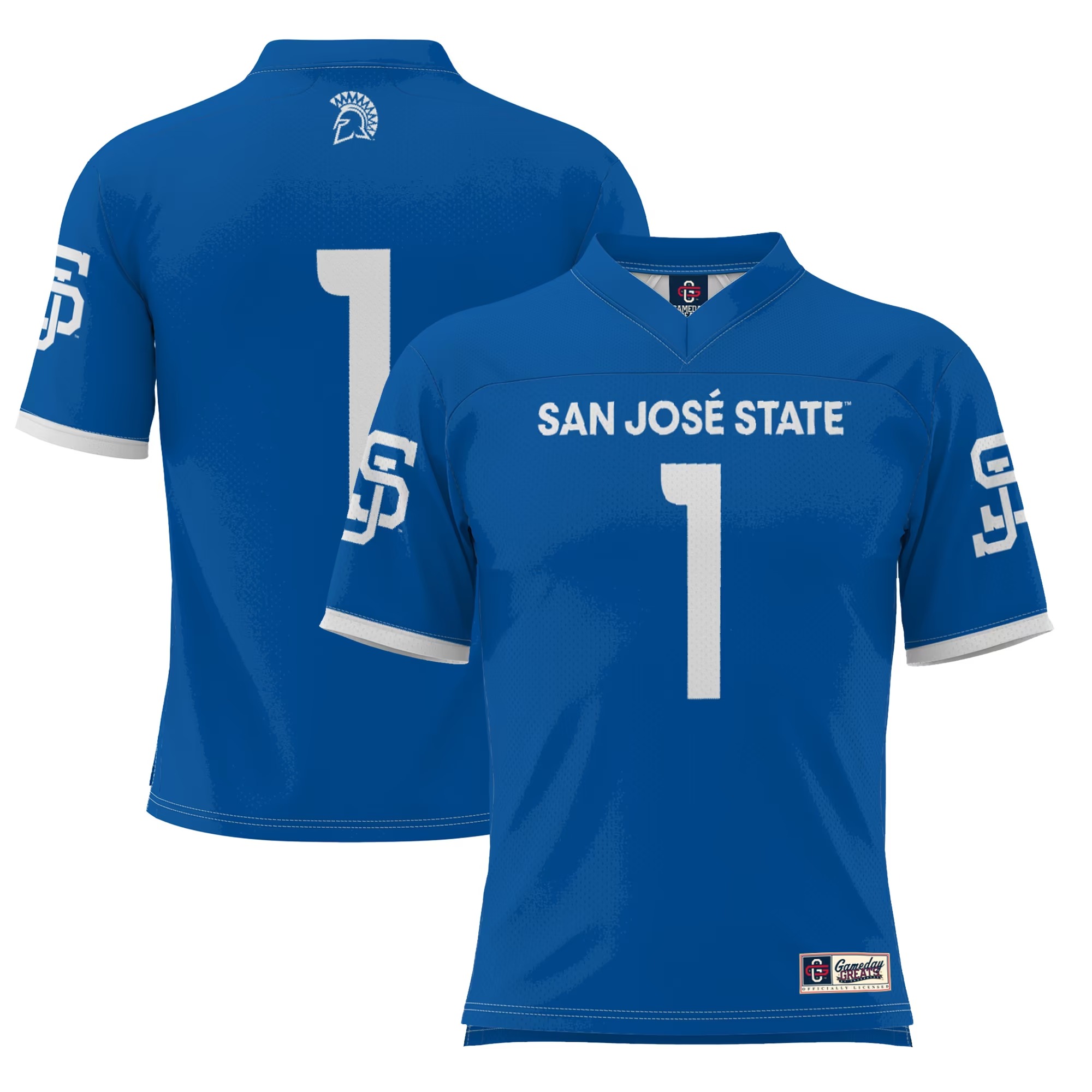 Hunk Wear - #1 San Jose State Spartans GameDay Greats Football Jersey - Royal