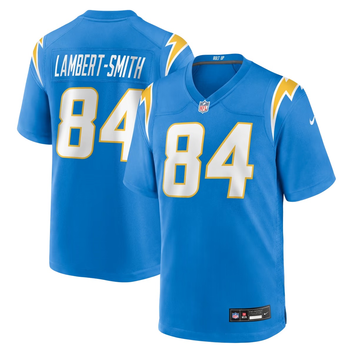 Hunk Wear - KeAndre Lambert-Smith Los Angeles Chargers Nike Team Game Jersey - Powder Blue
