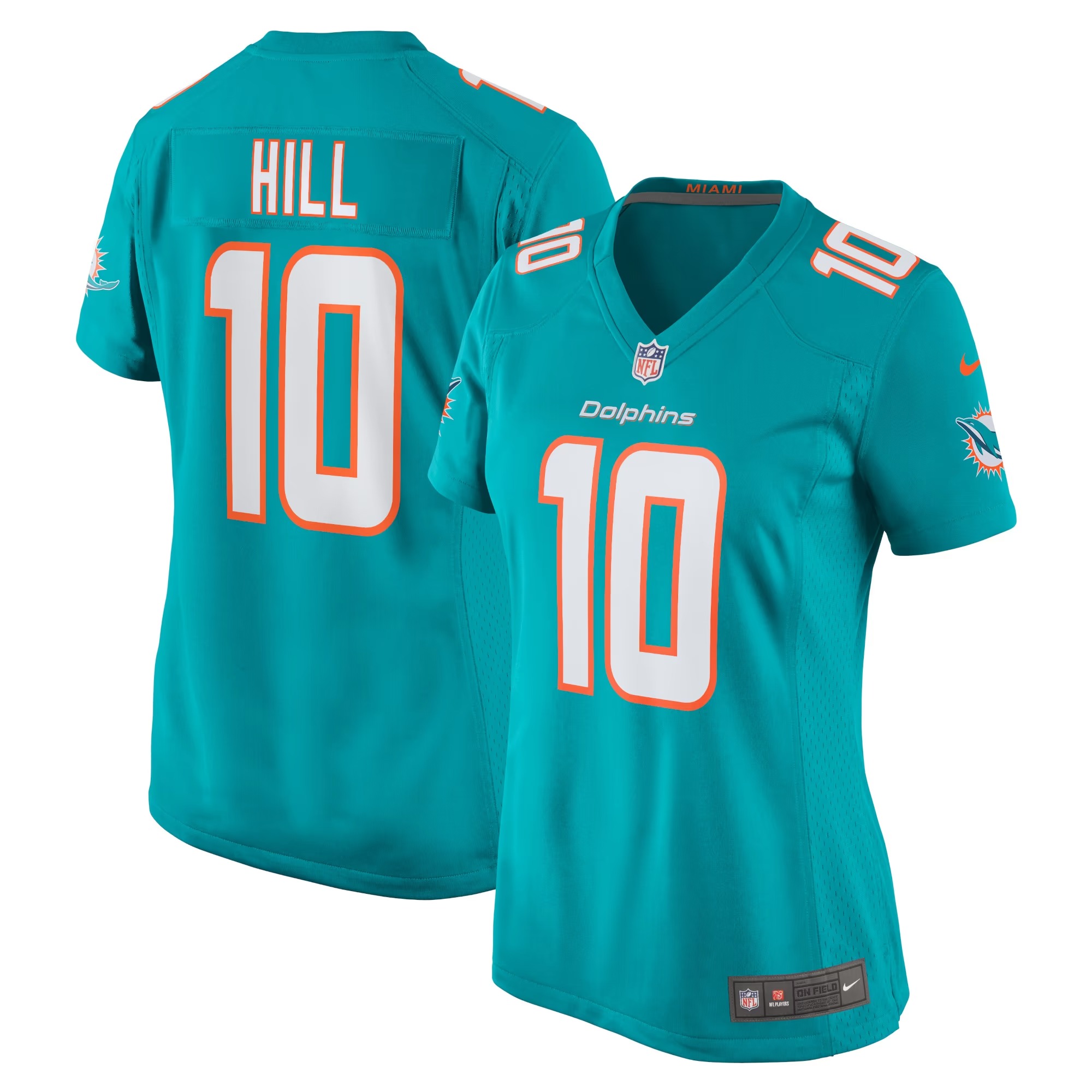 Hunk Wear - Tyreek Hill Miami Dolphins Nike Women's Player Jersey - Aqua