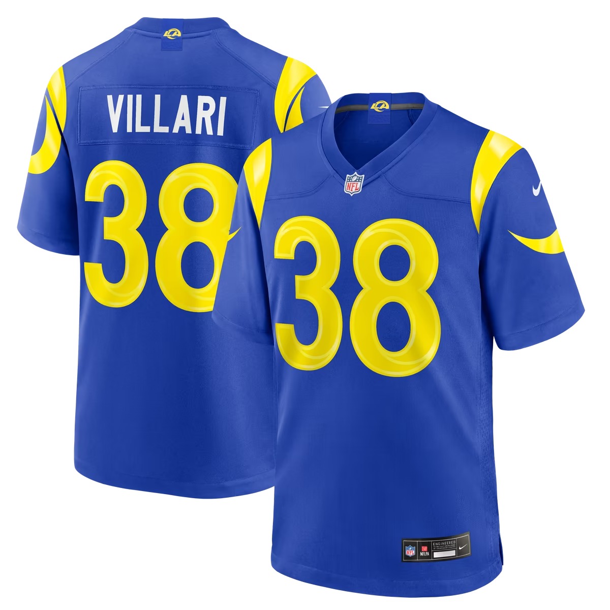 Hunk Wear - Dan Villari Los Angeles Rams Nike Game Jersey - Royal