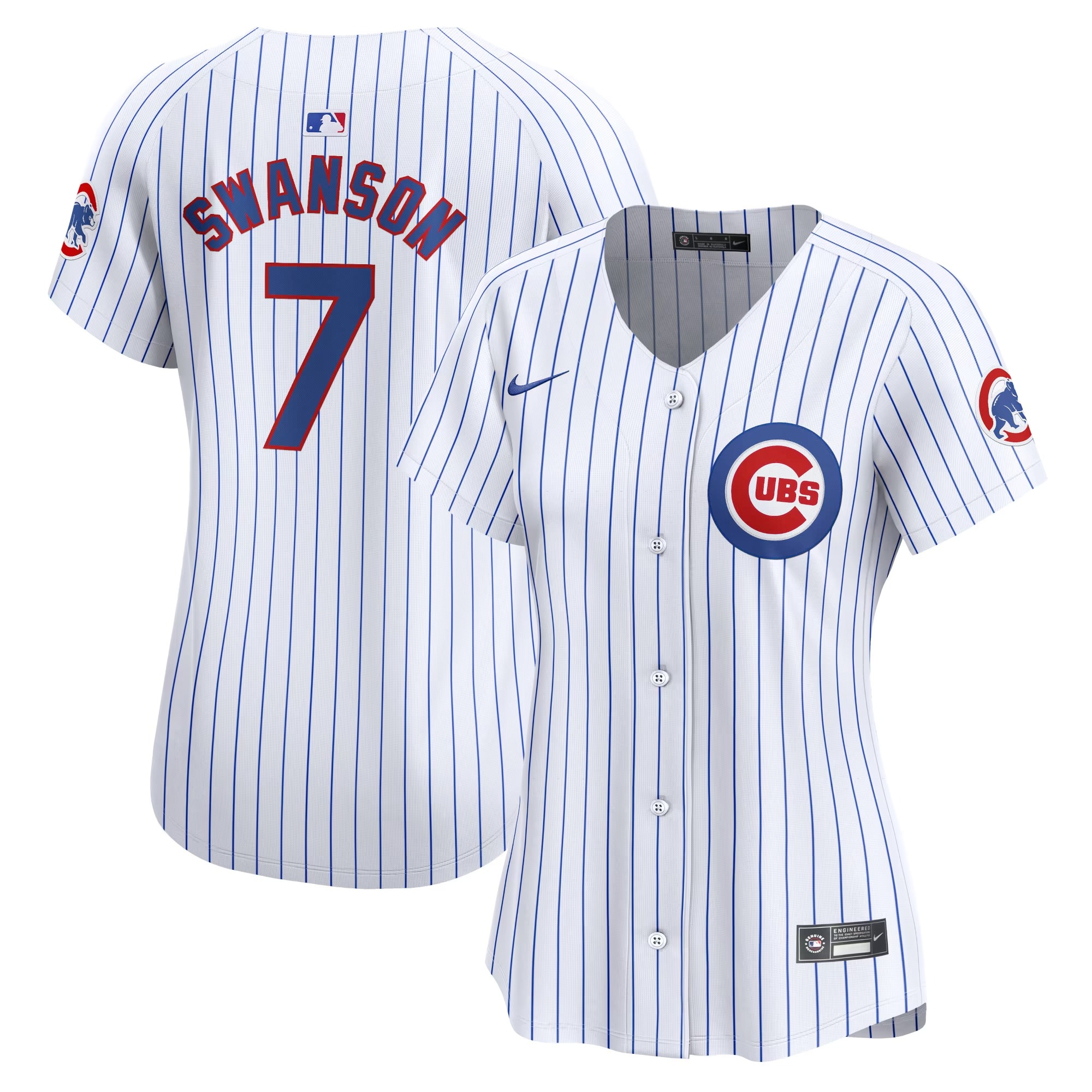 Hunk Wear - Dansby Swanson Chicago Cubs Nike Women's Home Limited Player Jersey - White