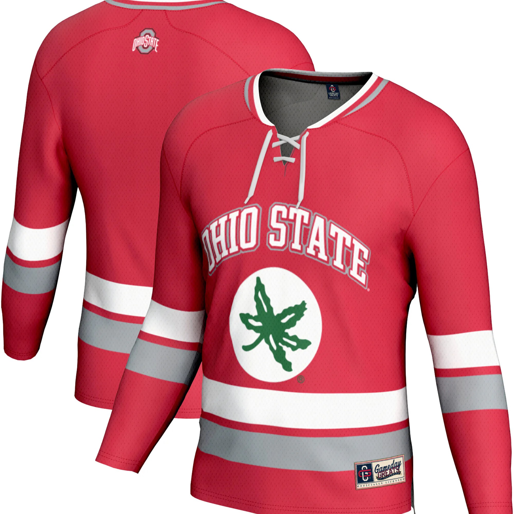 Hunk Wear - Ohio State Buckeyes GameDay Greats Youth Spirit Hockey Jersey - Scarlet