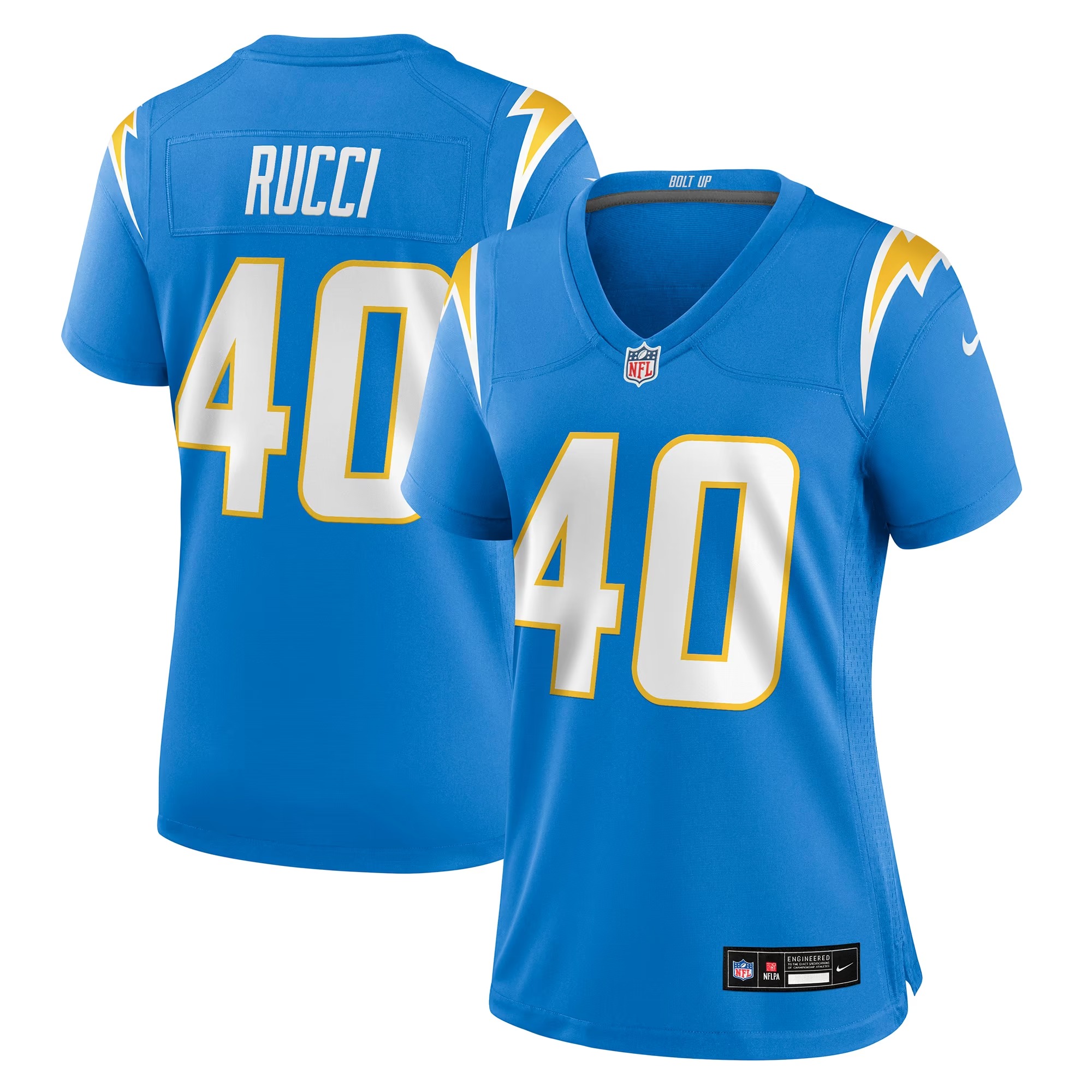 Hunk Wear - Hayden Rucci Los Angeles Chargers Nike Women's Team Game Jersey - Powder Blue