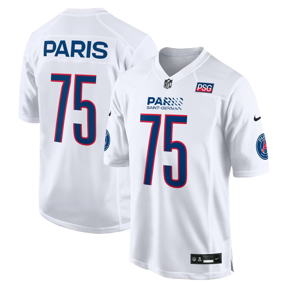 Hunk Wear - Paris Saint-Germain Nike 2025 Soccer x NFL Game Jersey - White