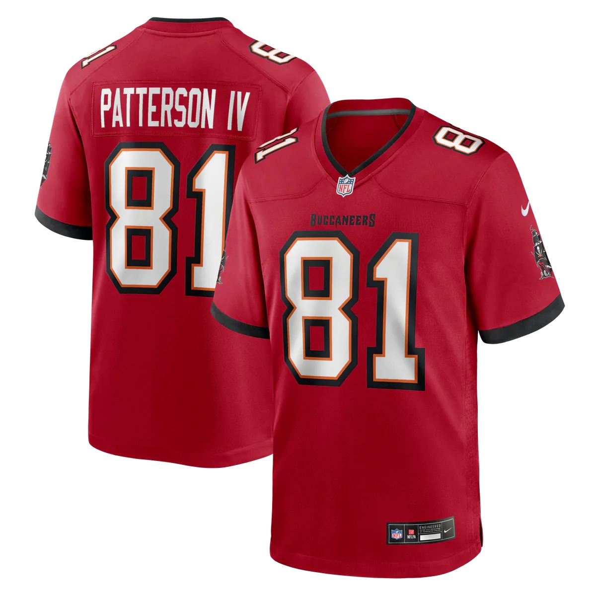 Hunk Wear - Dean Patterson IV Tampa Bay Buccaneers Nike Team Game Jersey - Red