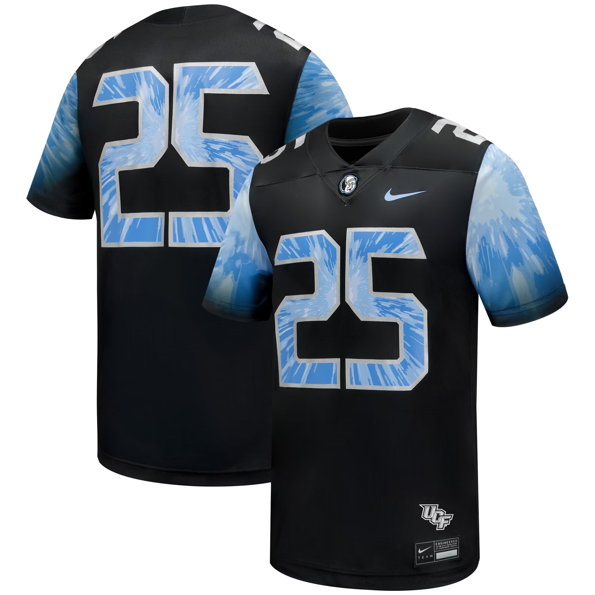 Hunk Wear - #25 UCF Knights Nike 2025 Space Game Football Game Jersey - Black