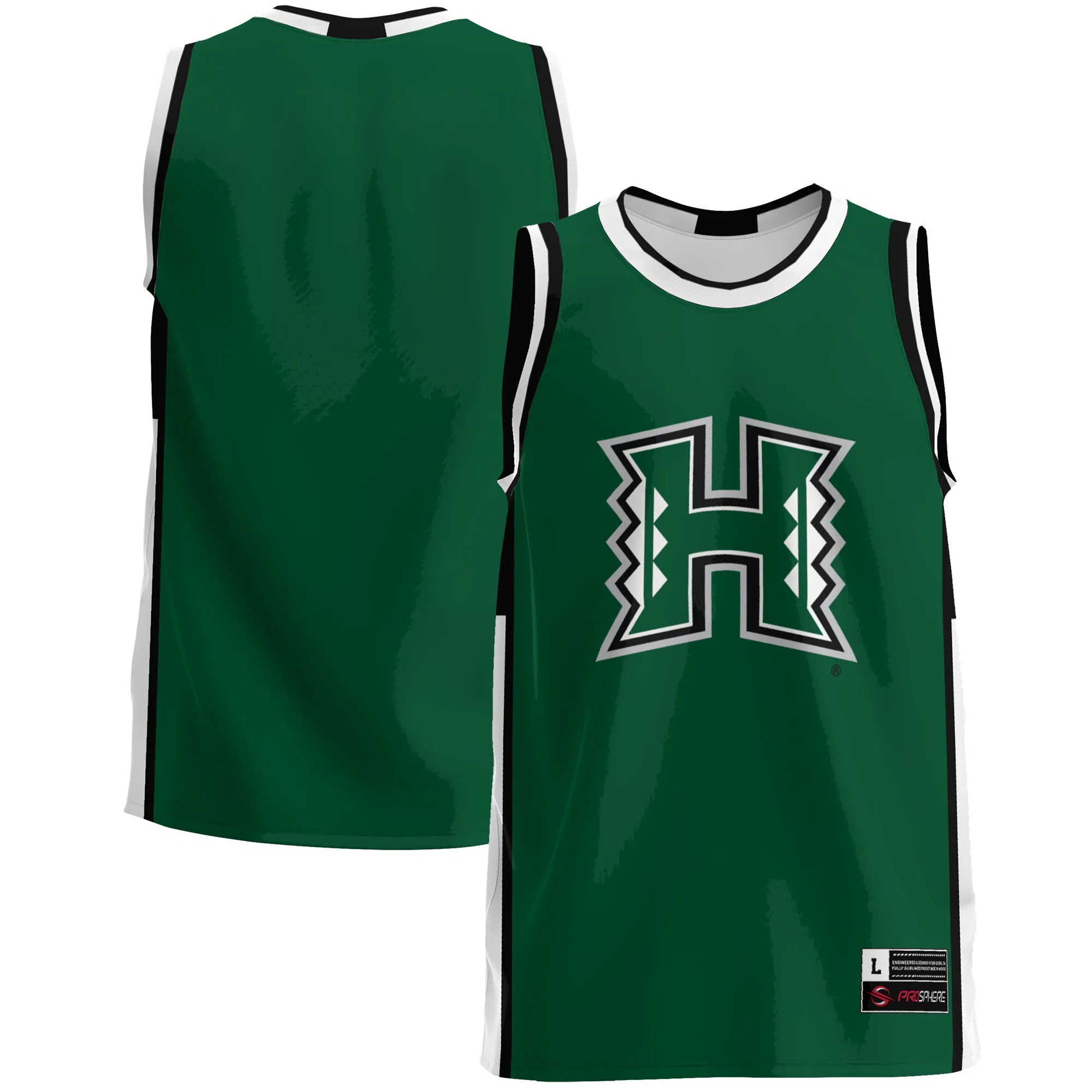Hunk Wear - Hawaii Rainbow Warriors GameDay Greats Lightweight Basketball Jersey - Green