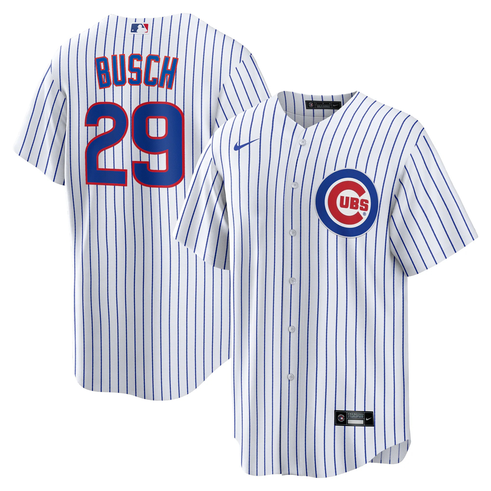 Hunk Wear - Michael Busch Chicago Cubs Nike Home Replica Jersey - White