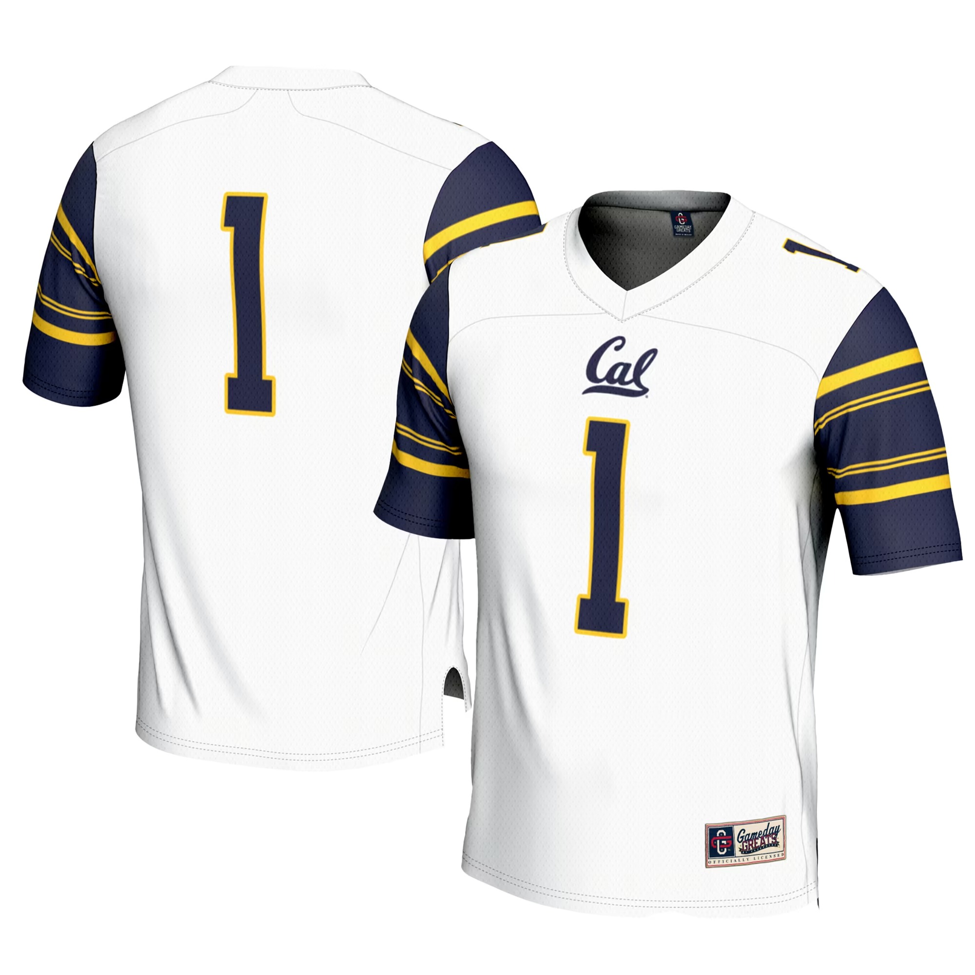 Hunk Wear - #1 Cal Bears GameDay Greats Football Jersey - White