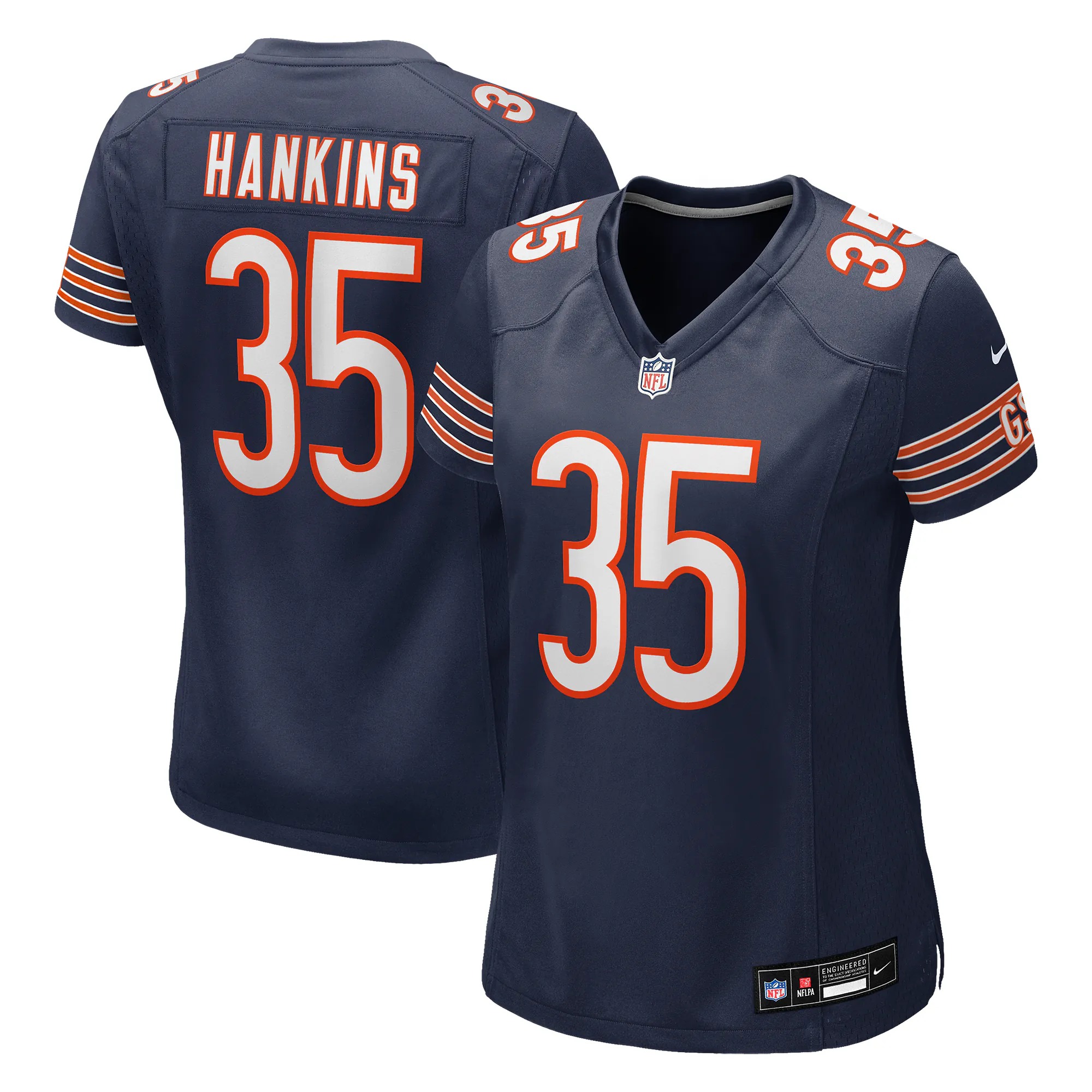 Hunk Wear - Deion Hankins Chicago Bears Nike Women's Team Game Jersey - Navy