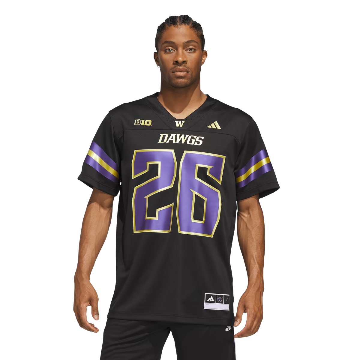 Hunk Wear - #26 Washington Huskies adidas Unleash the Dawgs Premier Strategy Jersey - Black
