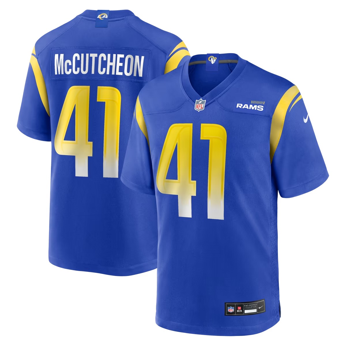 Hunk Wear - Cameron McCutcheon Los Angeles Rams Nike Game Jersey - Royal