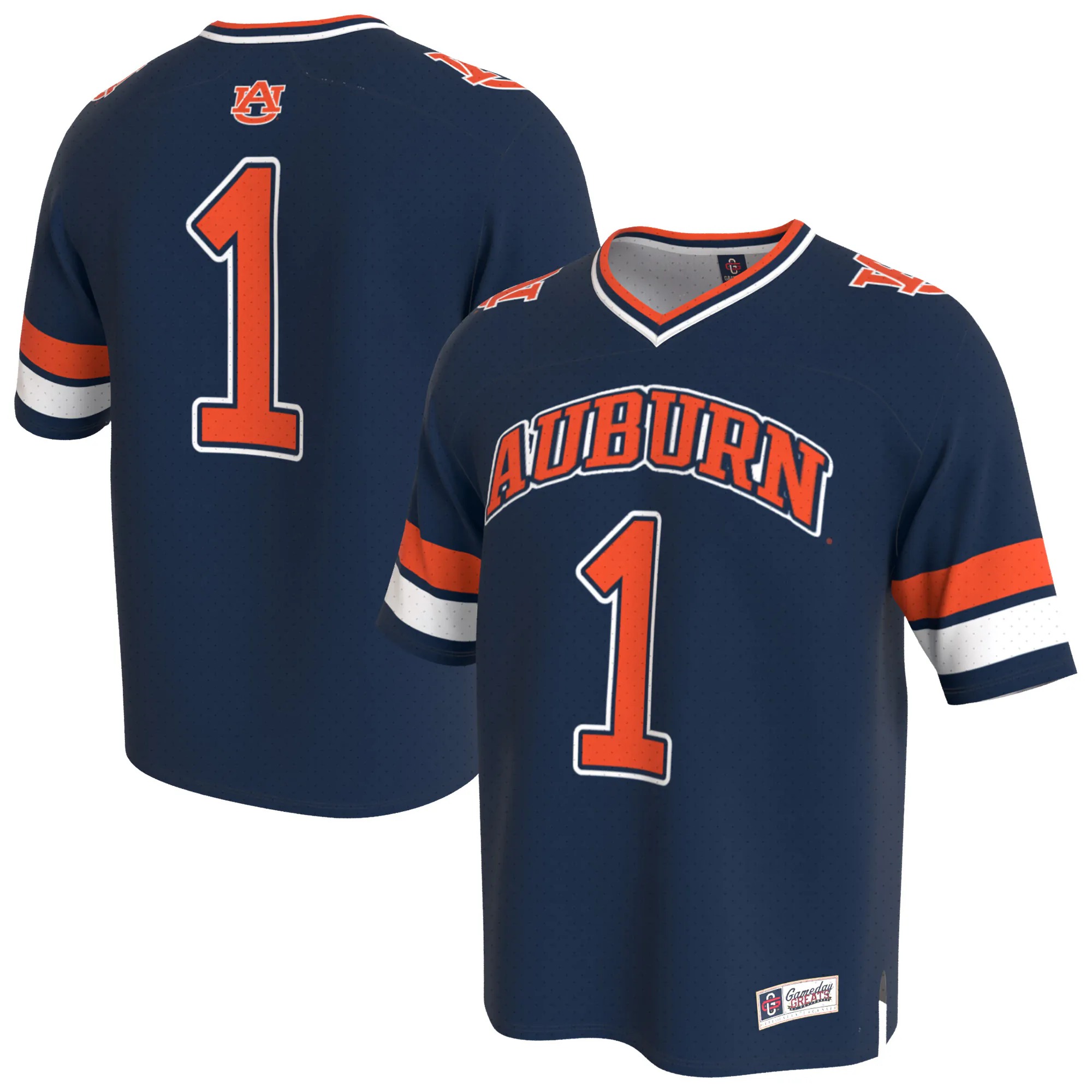 Hunk Wear - Auburn Tigers GameDay Greats Youth Lightweight Collegiate Football Fashion Jersey - Navy
