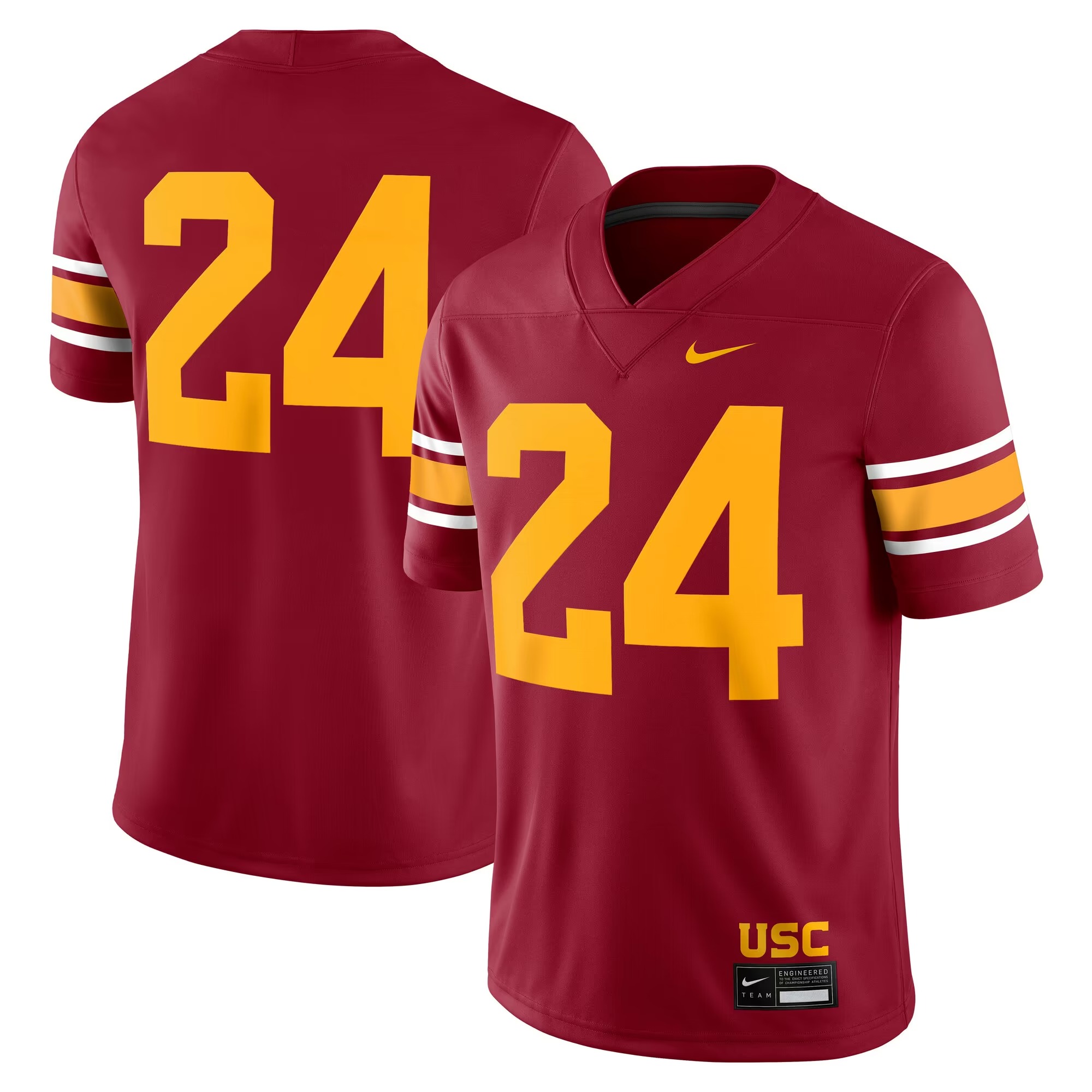 Hunk Wear - #24 USC Trojans Nike Alternate Game Jersey - Cardinal