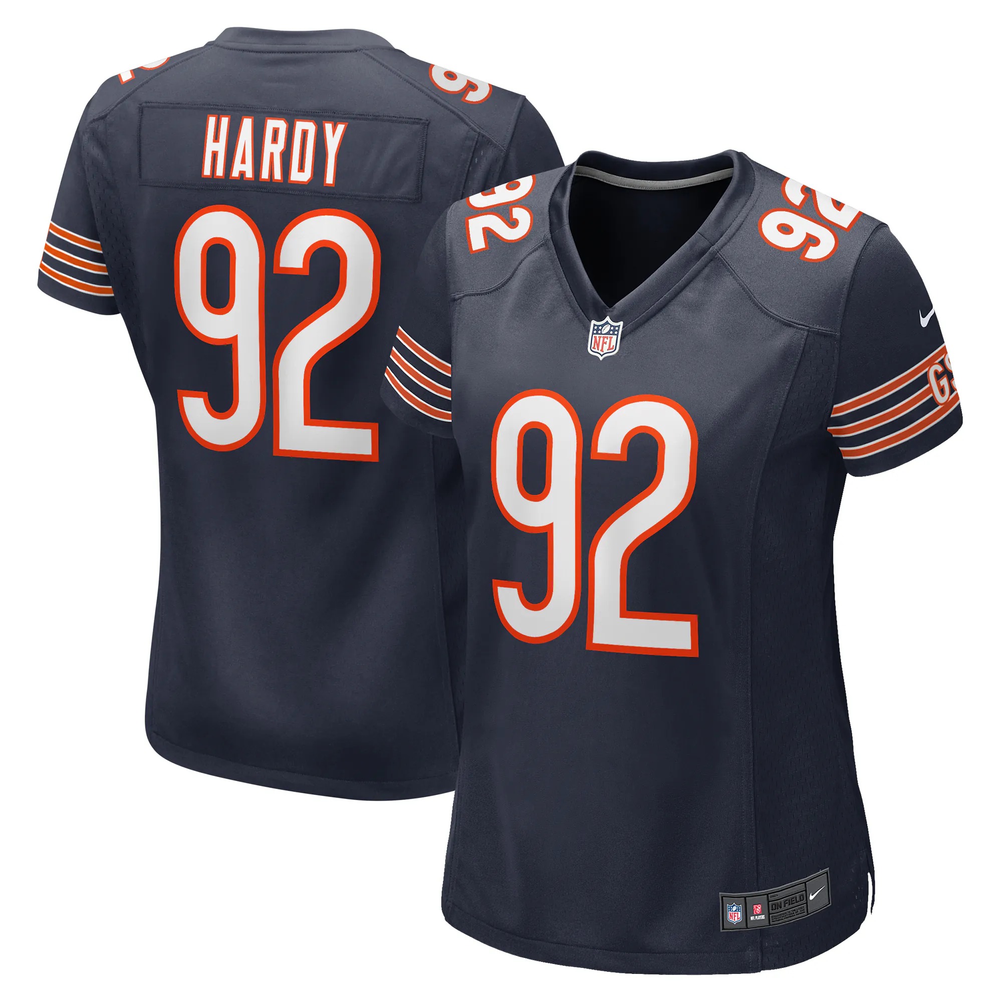 Hunk Wear - Daniel Hardy Chicago Bears Nike Women's Team Game Jersey - Navy