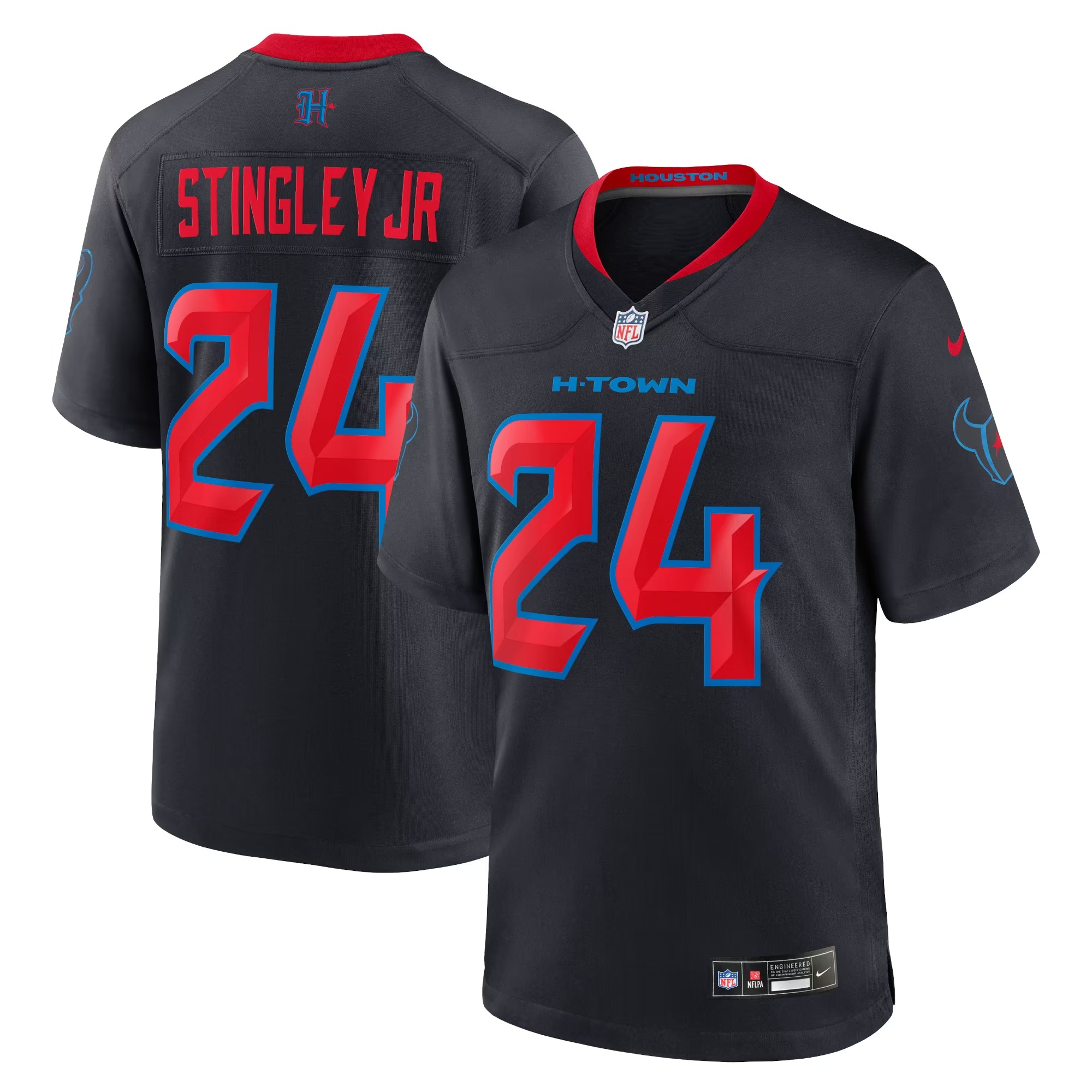 Hunk Wear - Derek Stingley Jr. Houston Texans Nike 2nd Alternate Game Jersey - Navy