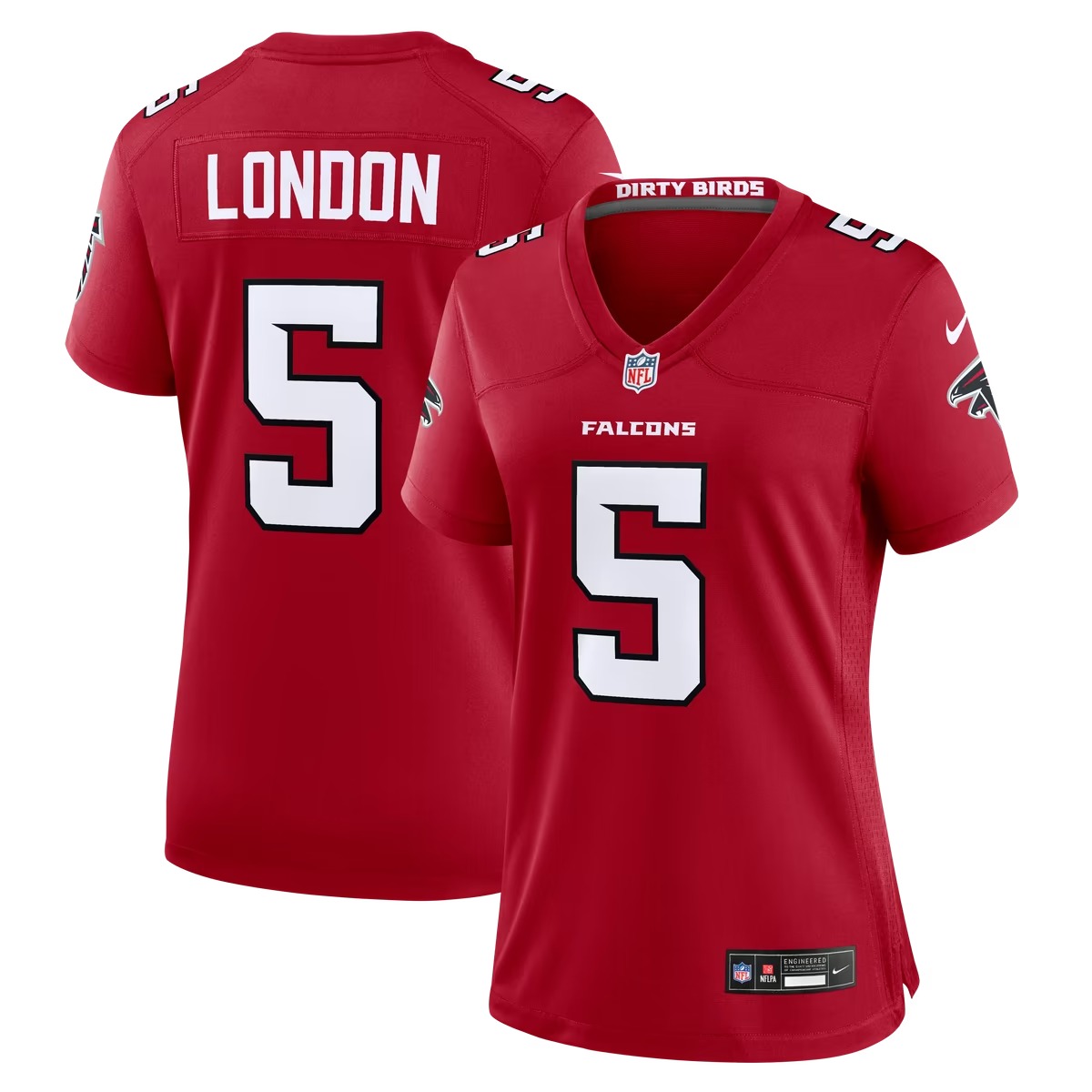Hunk Wear - Drake London Atlanta Falcons Nike Women's Game Jersey - Red