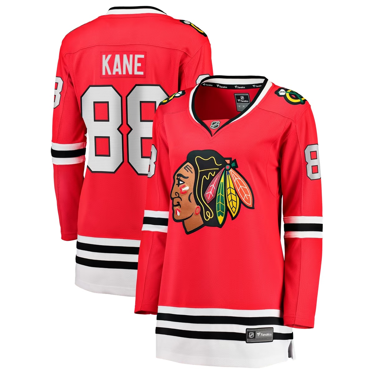 Hunk Wear - Patrick Kane Chicago Blackhawks Fanatics Women's Home Breakaway Jersey - Red