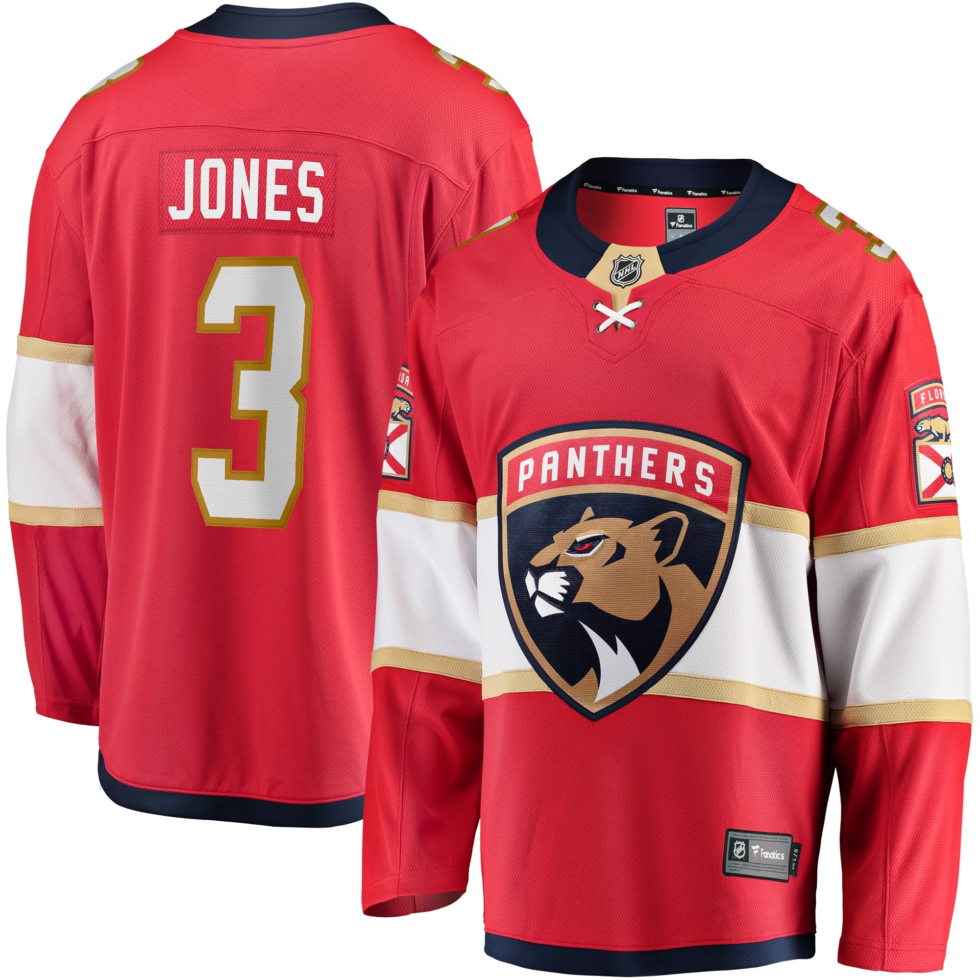 Hunk Wear - Seth Jones Florida Panthers Fanatics Home Breakaway Jersey - Red