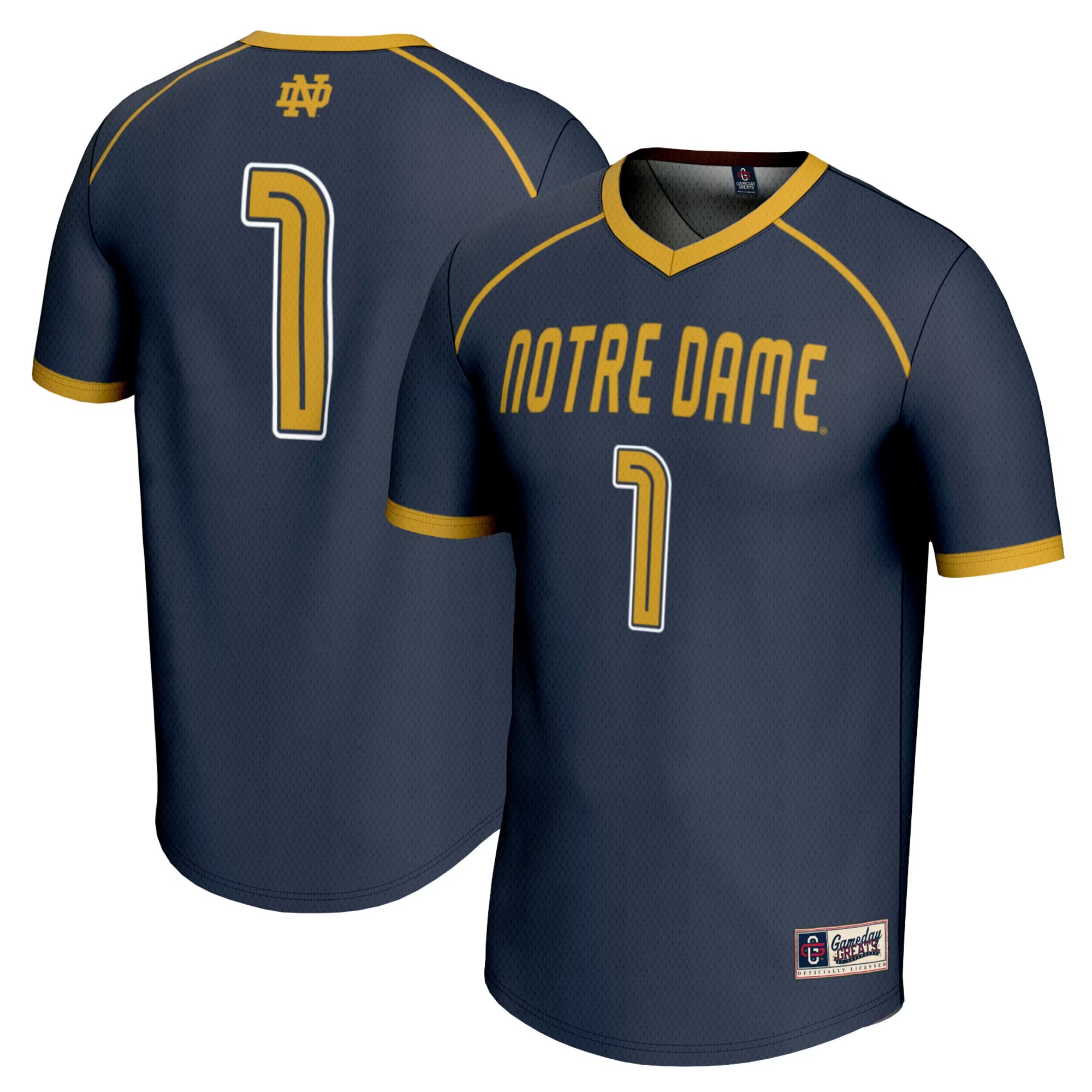 Hunk Wear - #1 Notre Dame Fighting Irish GameDay Greats Youth Lightweight Women's Lacrosse Jersey - Navy