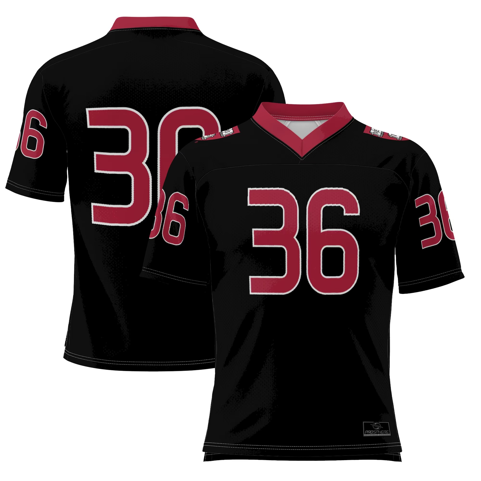 Hunk Wear - #36 Harvard Crimson GameDay Greats Football Jersey - Black