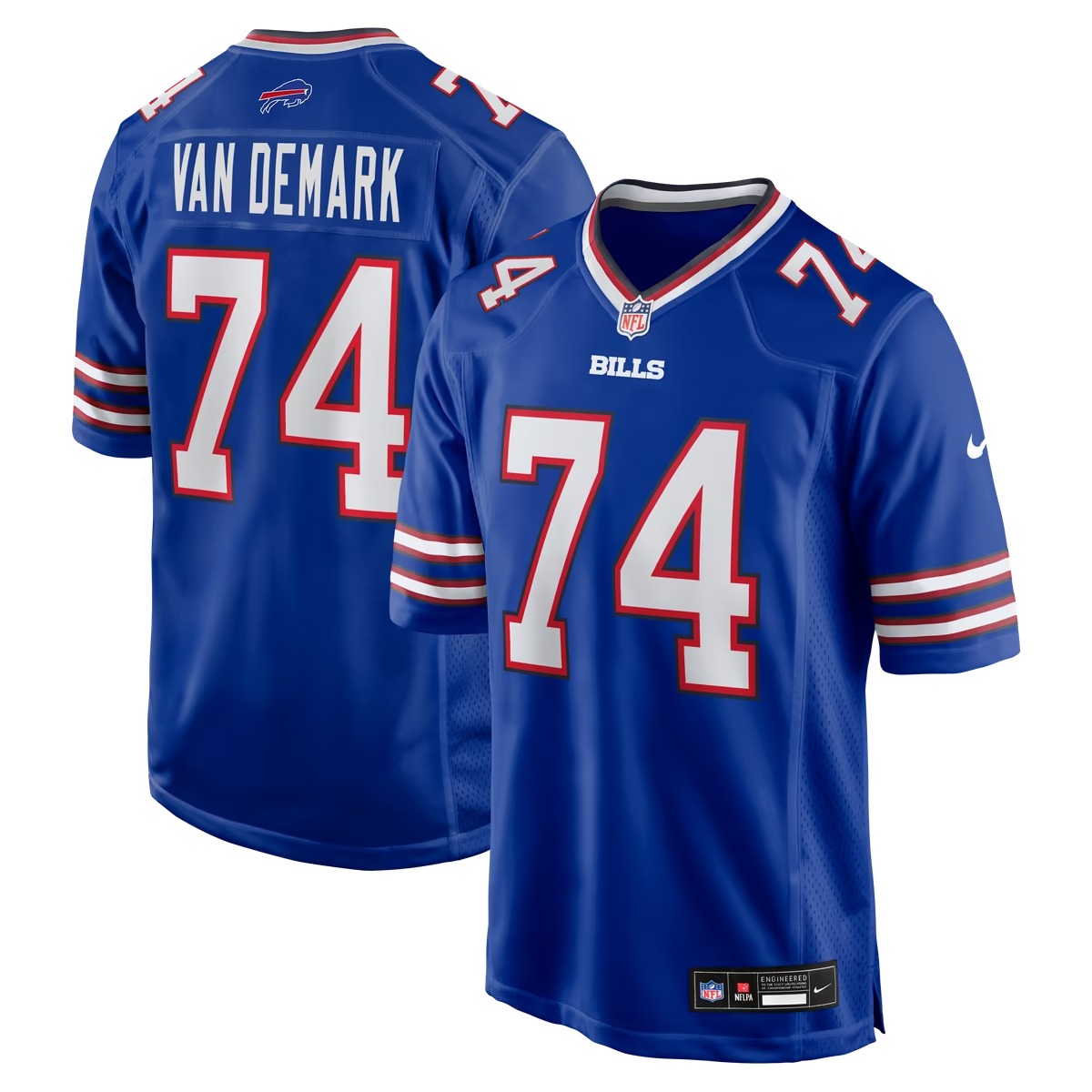 Hunk Wear - Ryan Van Demark Buffalo Bills Nike Game Player Jersey - Royal