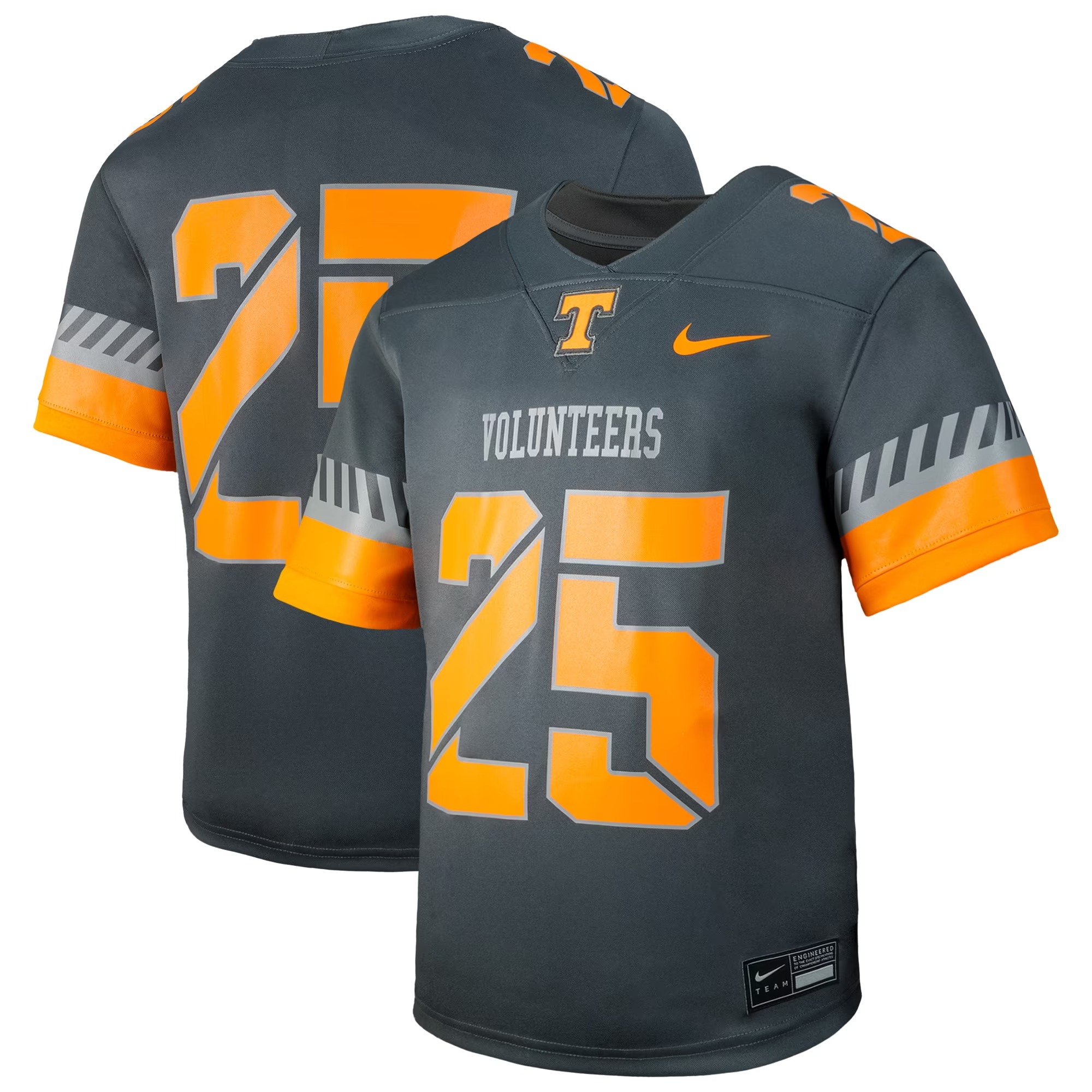 Hunk Wear - #25 Tennessee Volunteers Nike Preschool Untouchable Replica Game Jersey - Anthracite