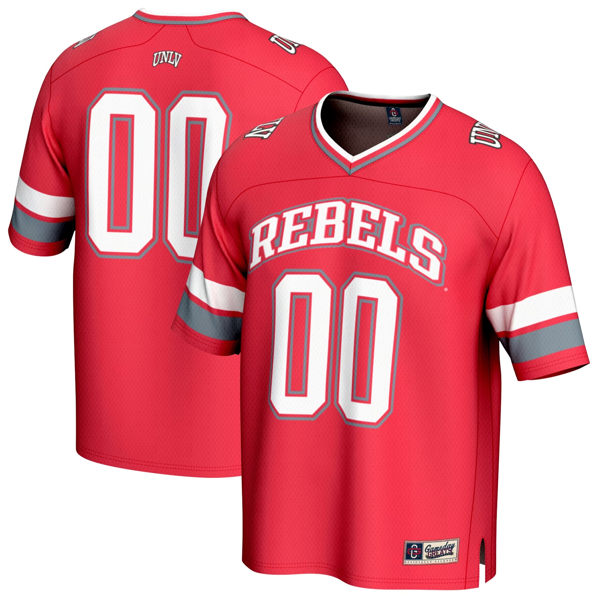 Hunk Wear - #00 UNLV Rebels GameDay Greats Youth Lightweight Collegiate Football Fashion Jersey - Scarlet