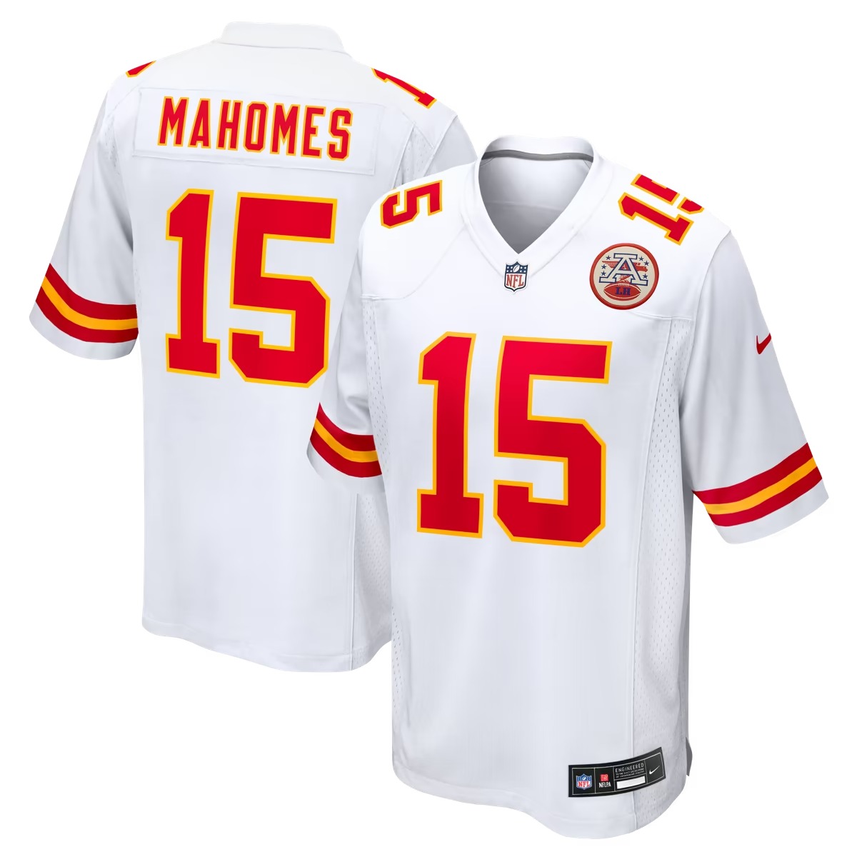 Hunk Wear - Patrick Mahomes Kansas City Chiefs Nike Game Jersey - White