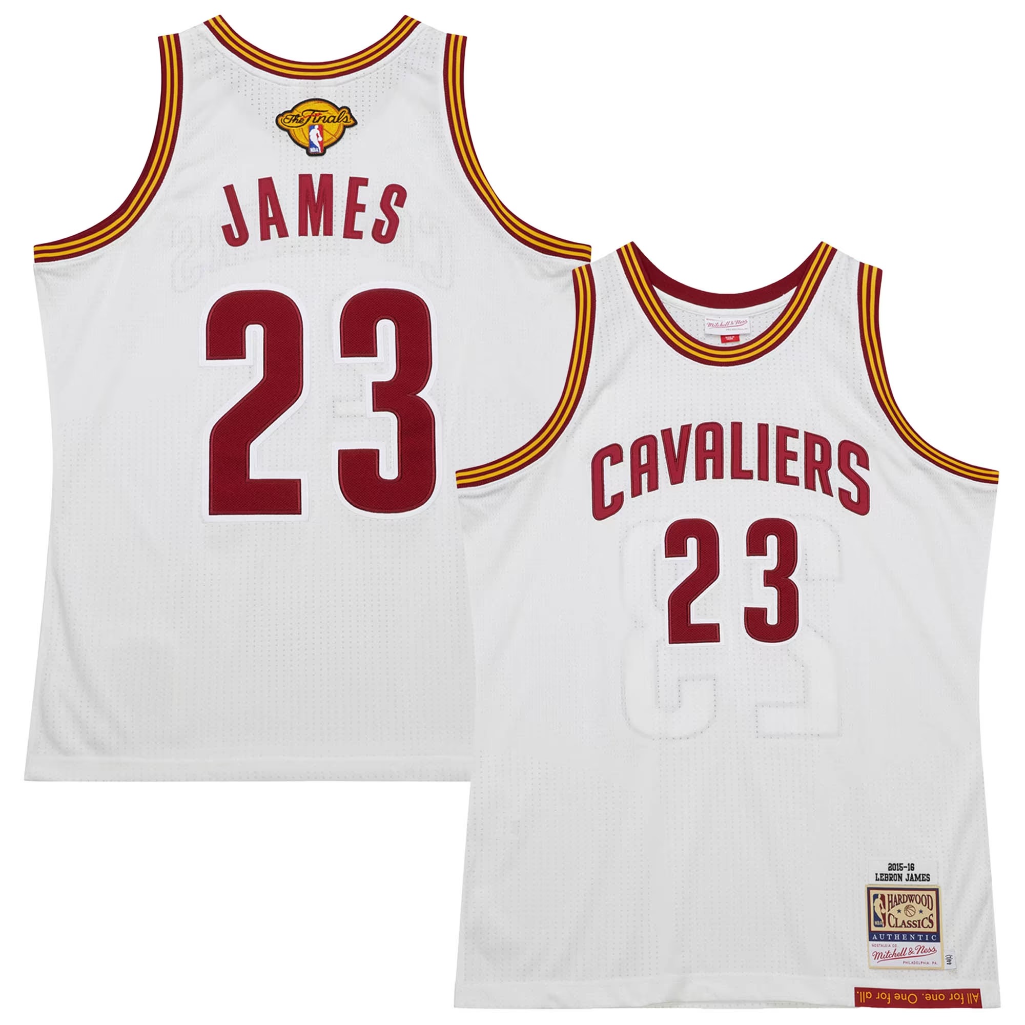 Hunk Wear - LeBron James Cleveland Cavaliers Mitchell & Ness 2015_16 Hardwood Classics Authentic Jersey - White