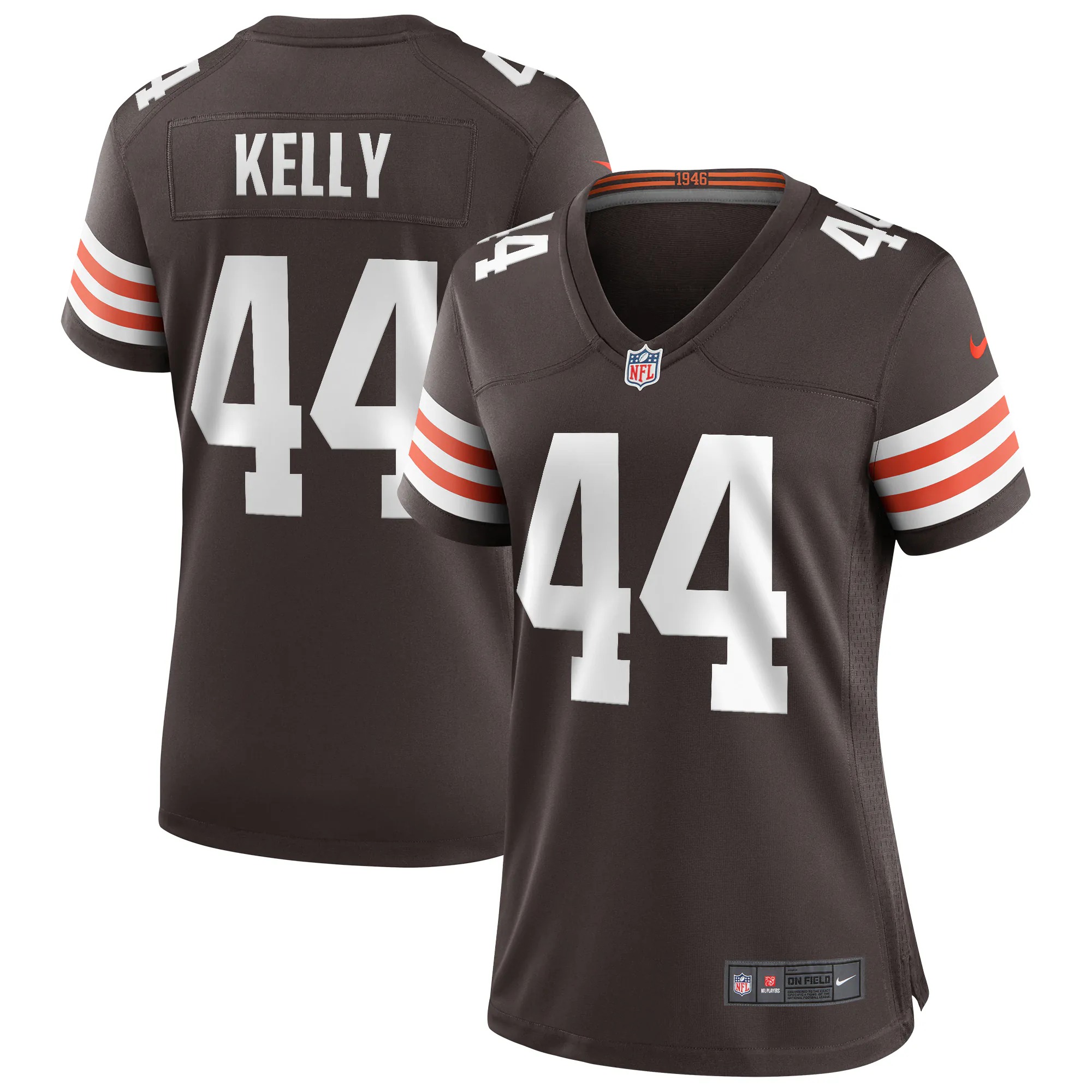 Hunk Wear - Leroy Kelly Cleveland Browns Nike Women's Game Retired Player Jersey - Brown