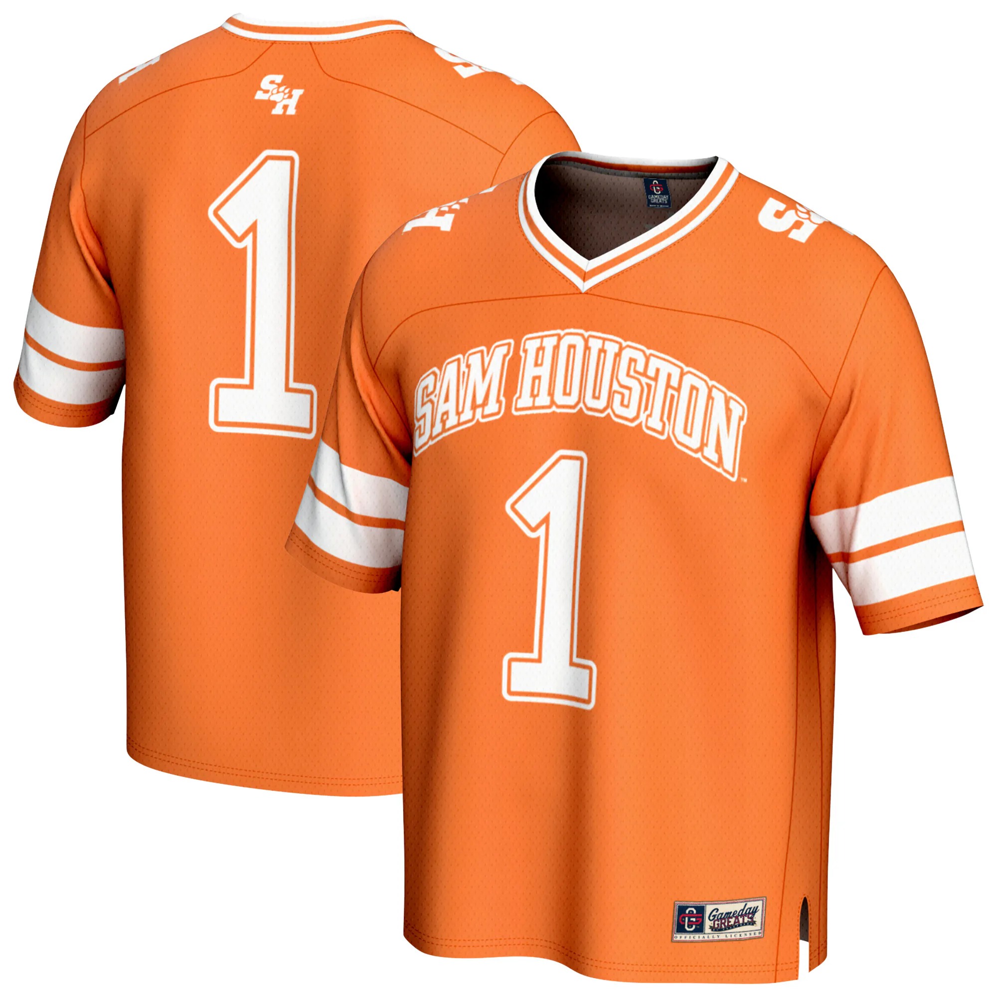 Hunk Wear - #1 Sam Houston State Bearkats GameDay Greats Youth Lightweight Collegiate Football Fashion Jersey - Orange