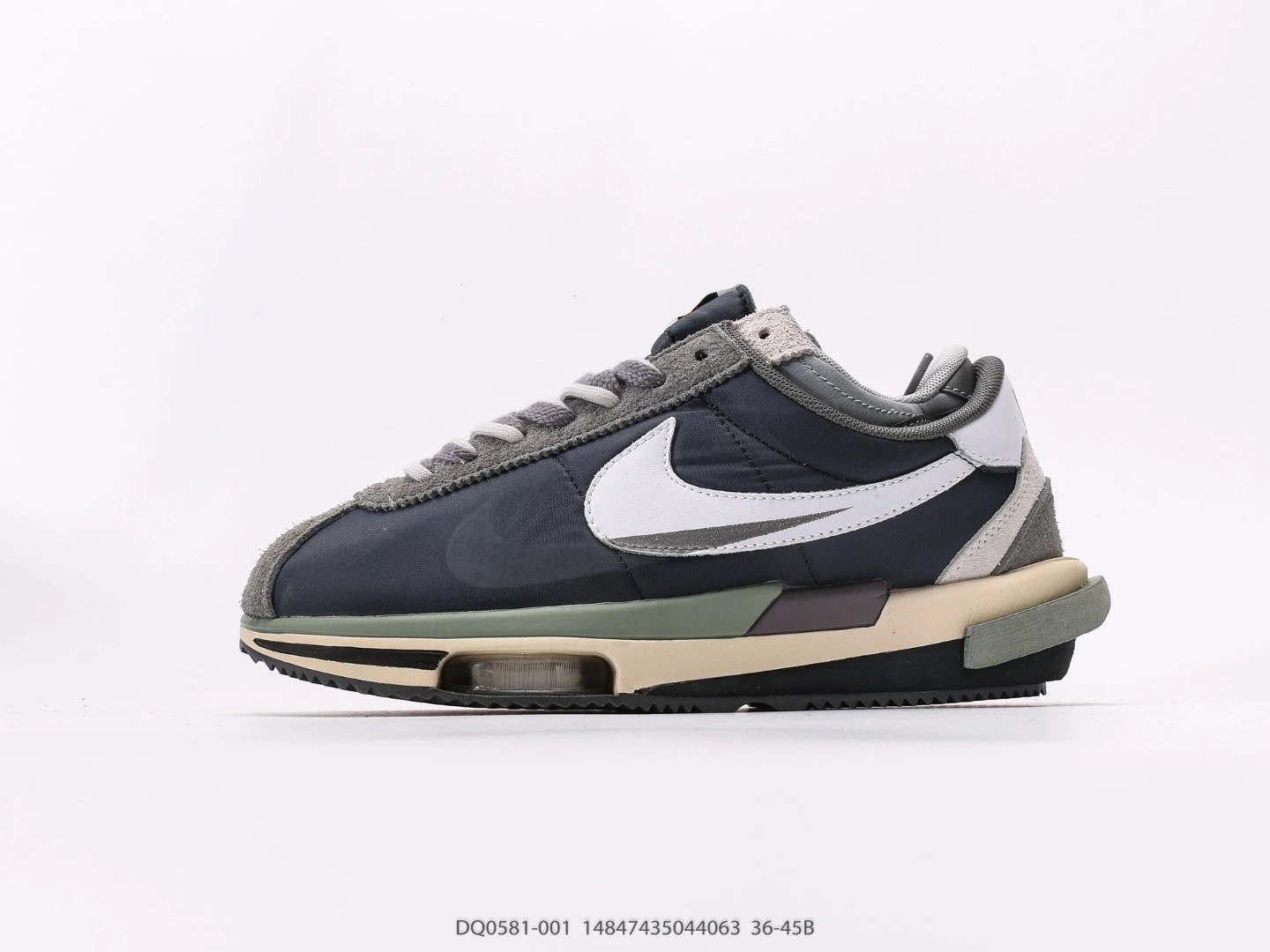 Nike Cortez Dark Grey White Suede Casual Sneakers DQ0581