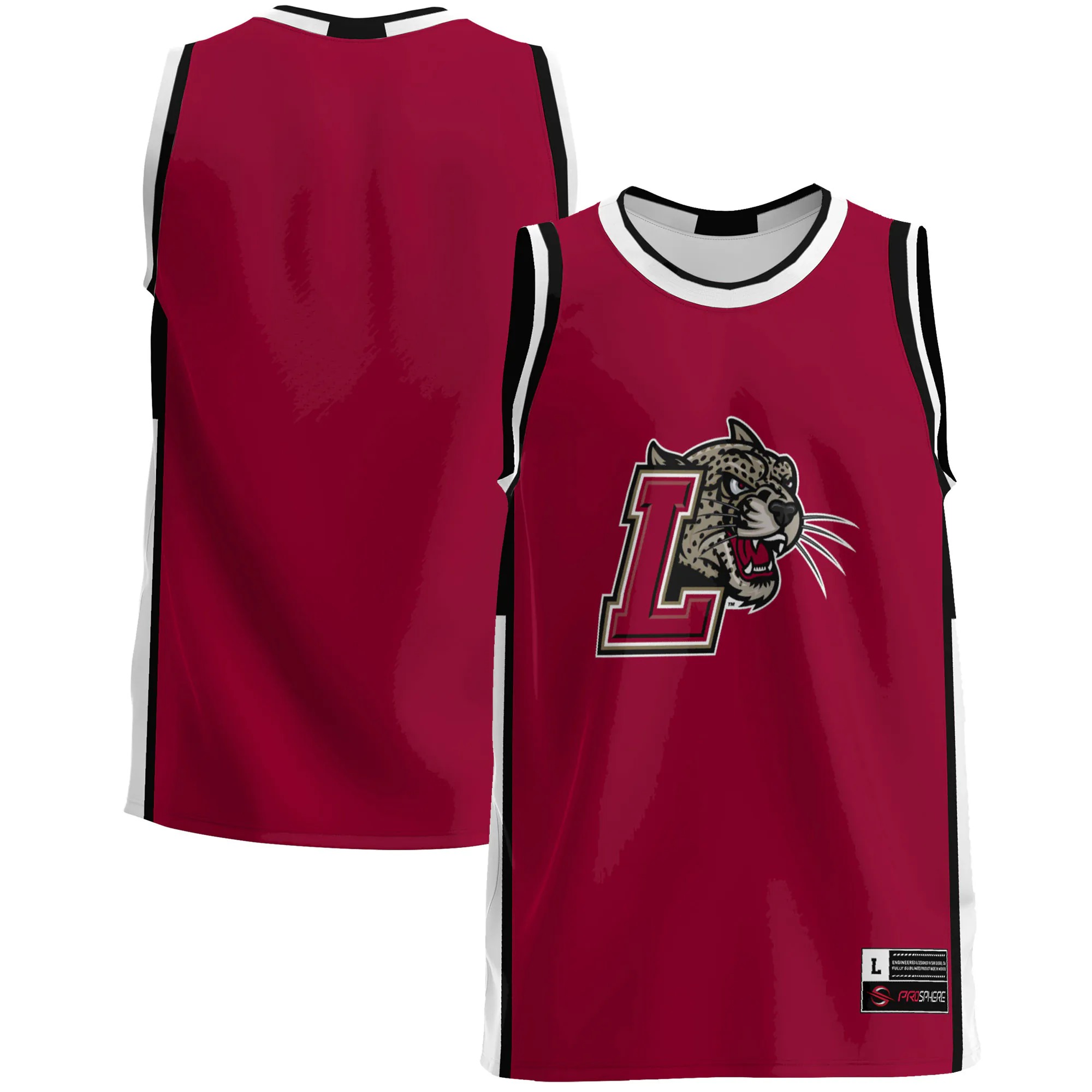 Hunk Wear - Lafayette College Leopards GameDay Greats Lightweight Basketball Jersey - Maroon