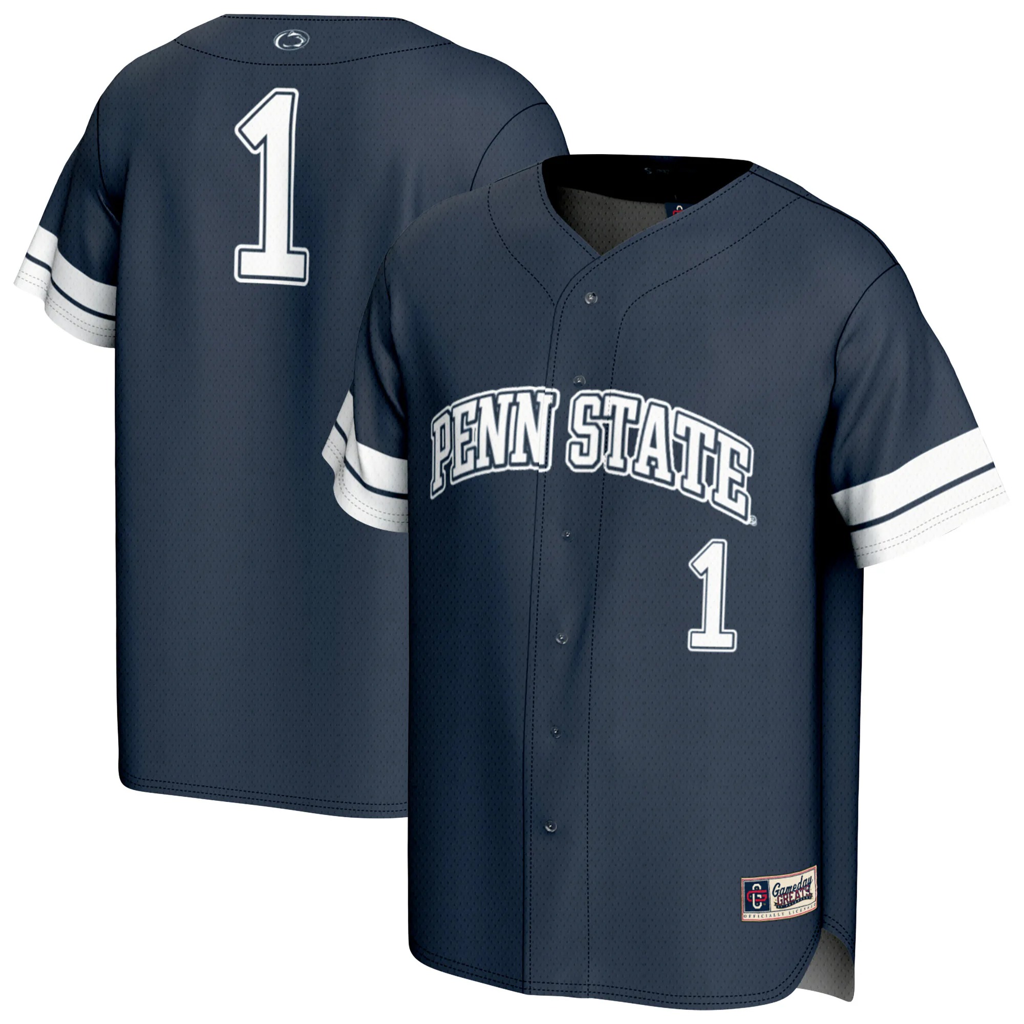 Hunk Wear - #1 Penn State Nittany Lions GameDay Greats Youth Lightweight Collegiate Baseball Fashion Jersey - Navy