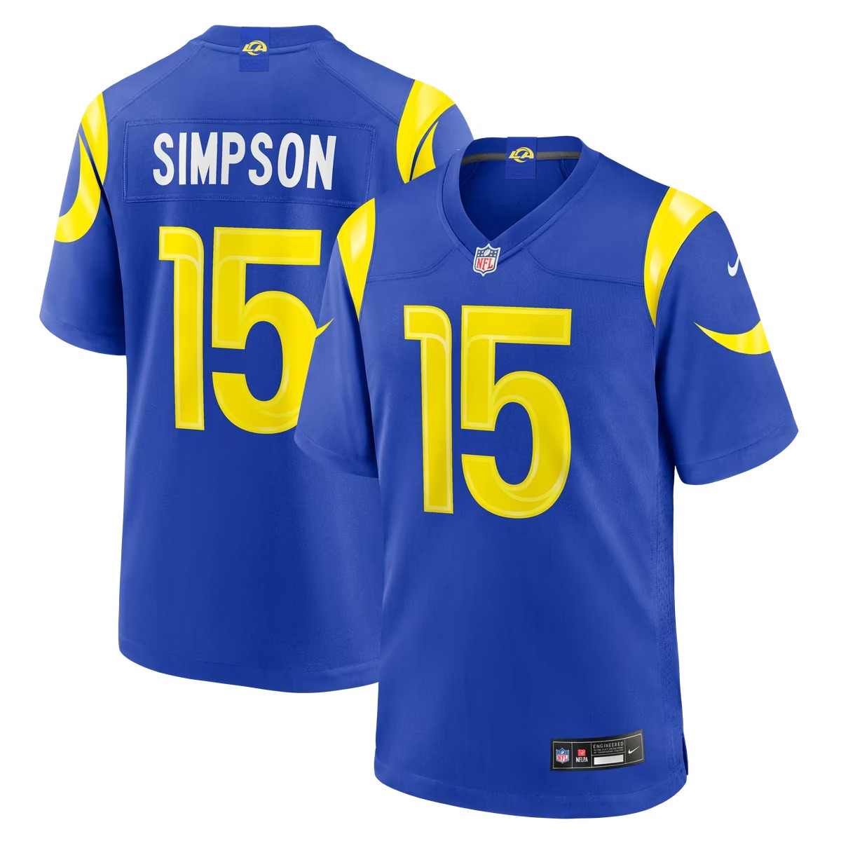 Hunk Wear - Ty Simpson Los Angeles Rams Nike Team Game Jersey - Royal