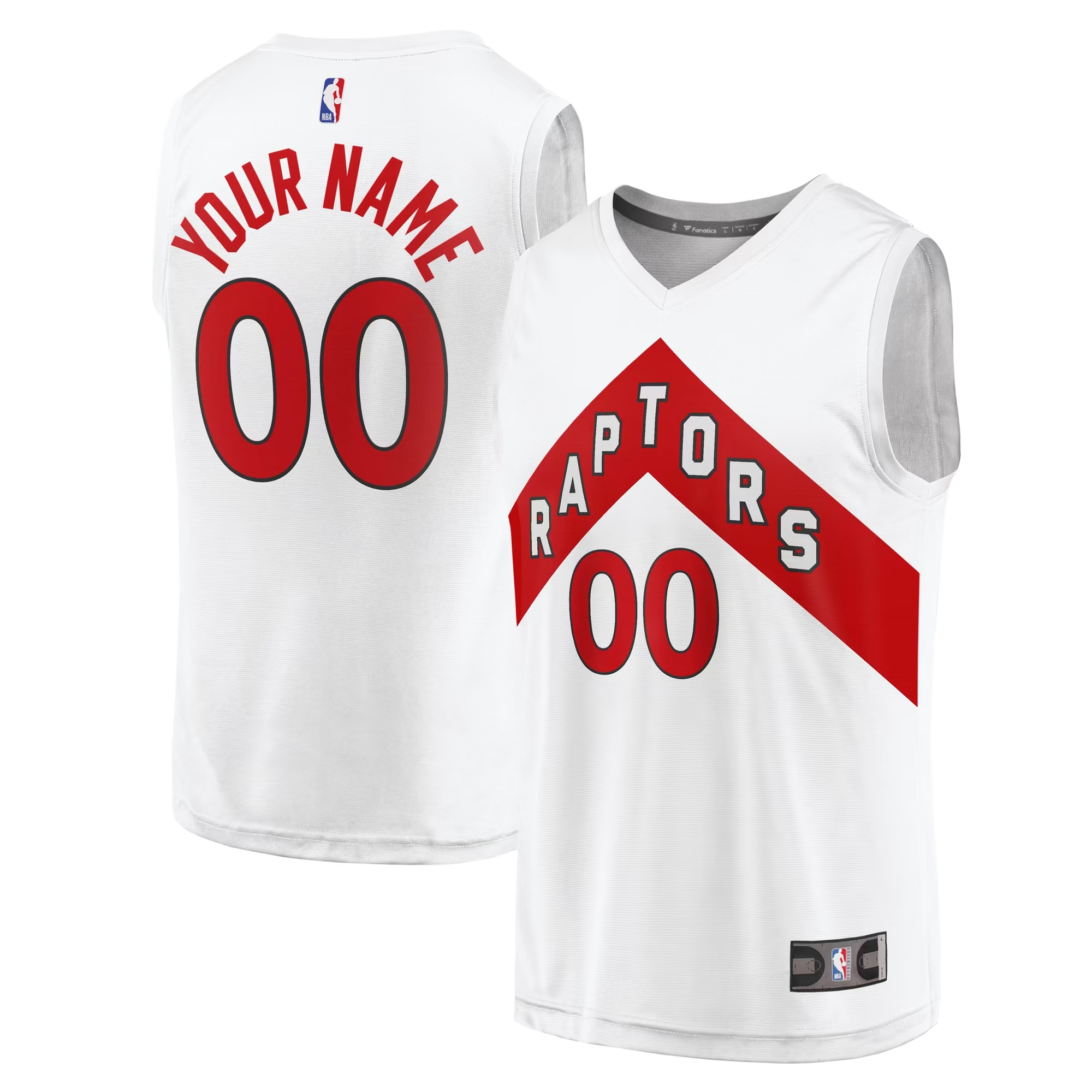 Hunk Wear - Toronto Raptors Fanatics Youth Fast Break Replica Custom Jersey - Association Edition - White
